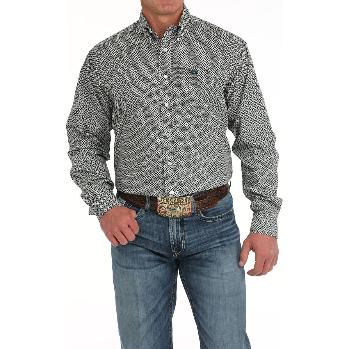 Men's Cinch Patterned Long Sleeve Shirt MTW1105909 - Crazy House Western Wear