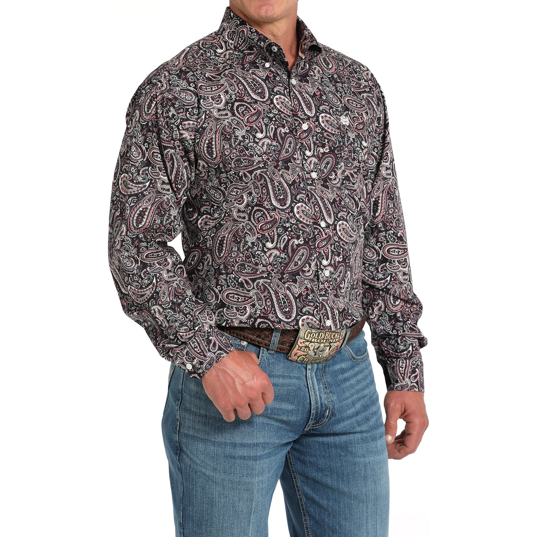 Men's Cinch Long Sleeve Patterned Button Up MTW1105910 - Crazy House Western Wear