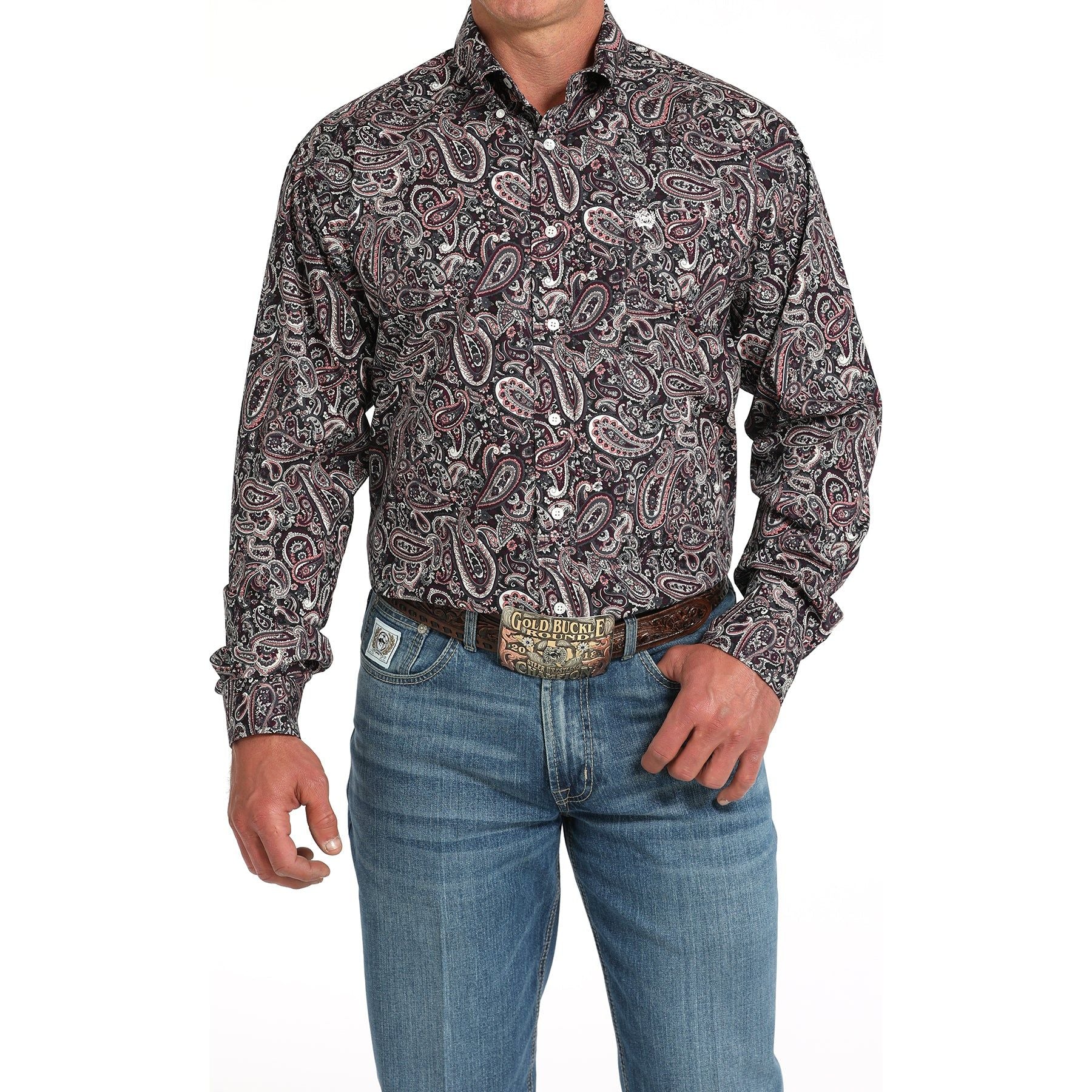 Men's Cinch Long Sleeve Patterned Button Up MTW1105910 - Crazy House Western Wear