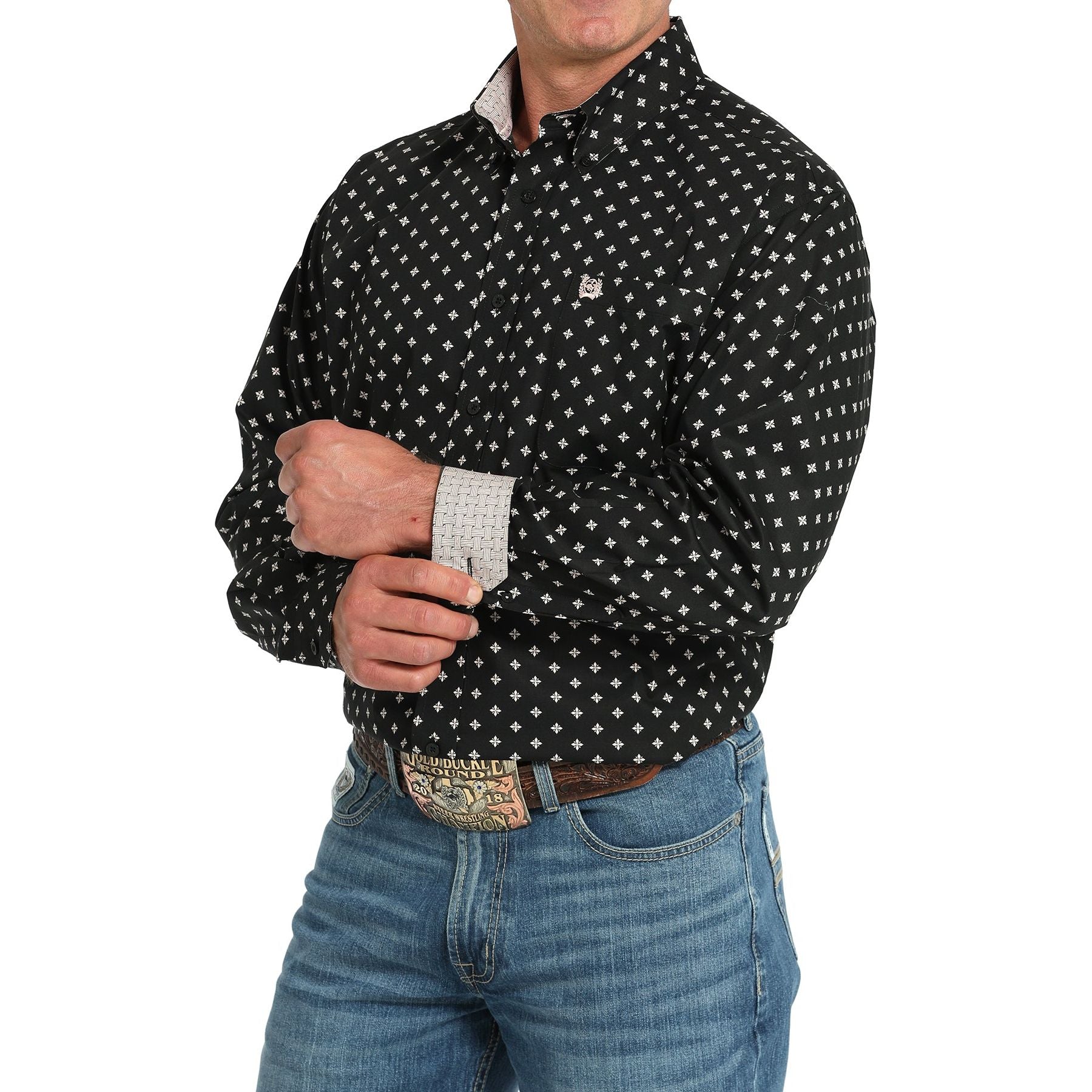 Men's Cinch Black Button Up Shirt MTW1105915 - Crazy House Western Wear