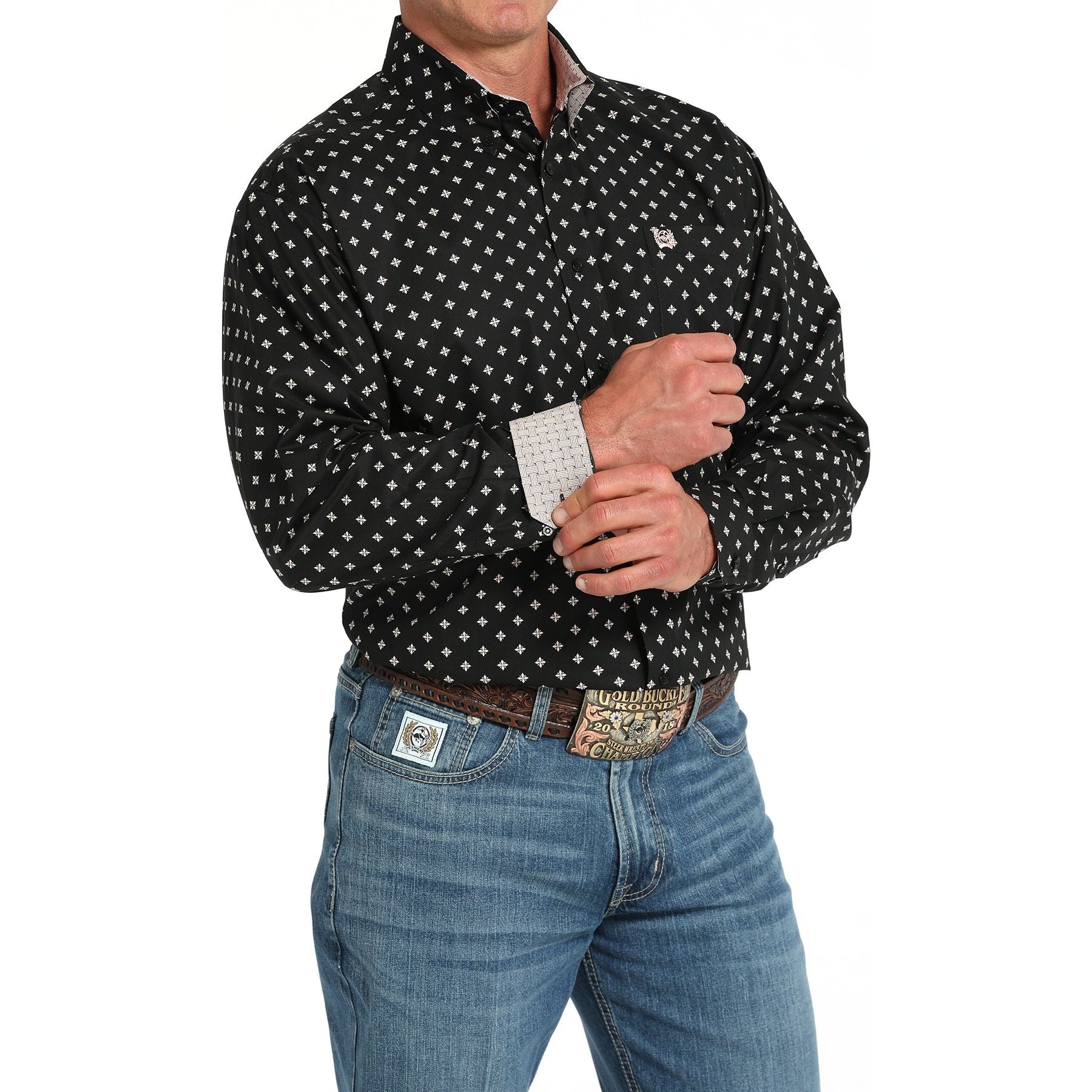 Men's Cinch Black Button Up Shirt MTW1105915 - Crazy House Western Wear