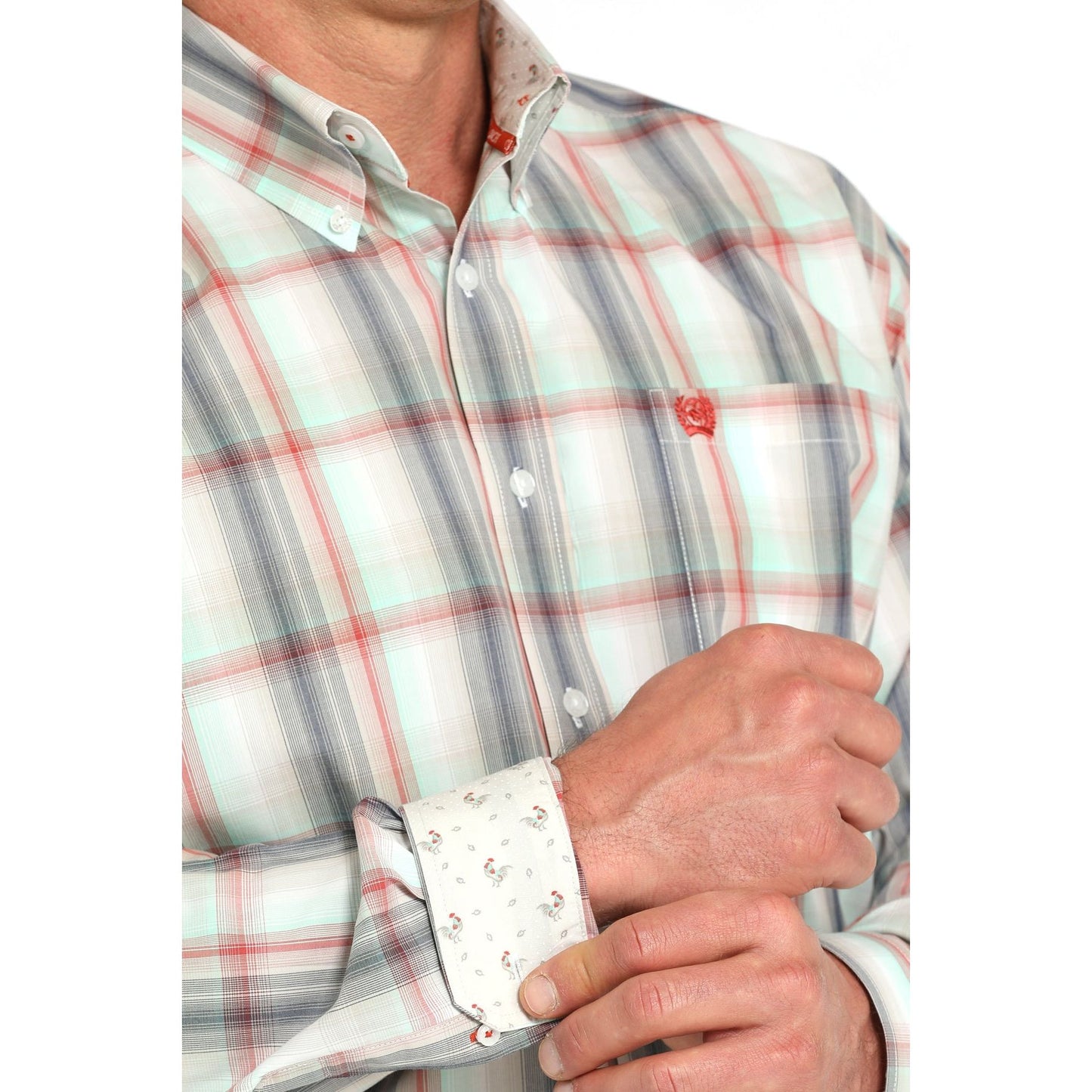 Men's Cinch Classic Long Sleeve Button Down Plaid Shirt MTW1105934 - Crazy House Western Wear
