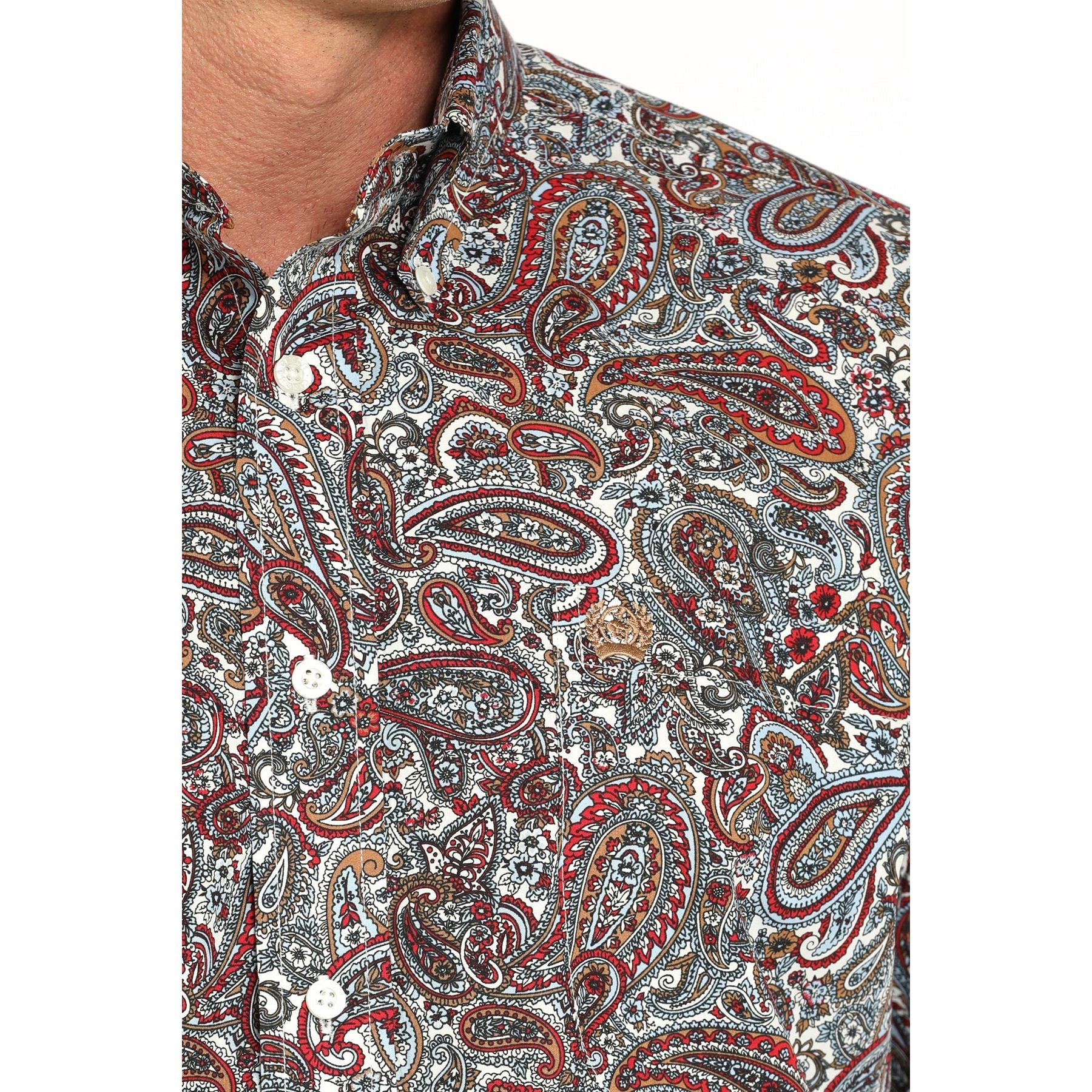 Men's Cinch Paisley Print Long Sleeve Button Down Shirt MTW1105947-MUL - Crazy House Western Wear