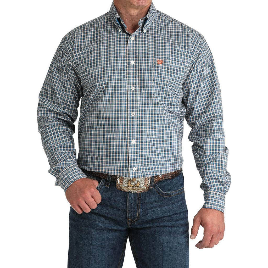 Men's Cinch Long Sleeve Plaid Button Down Shirt MTW1105954 - Crazy House Western Wear