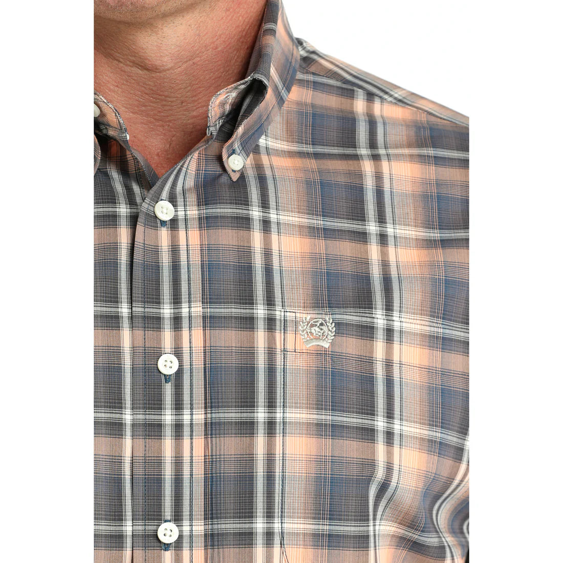 Men's Cinch Multi Color Plaid Print Button Down Shirt MTW1105965 - Crazy House Western Wear