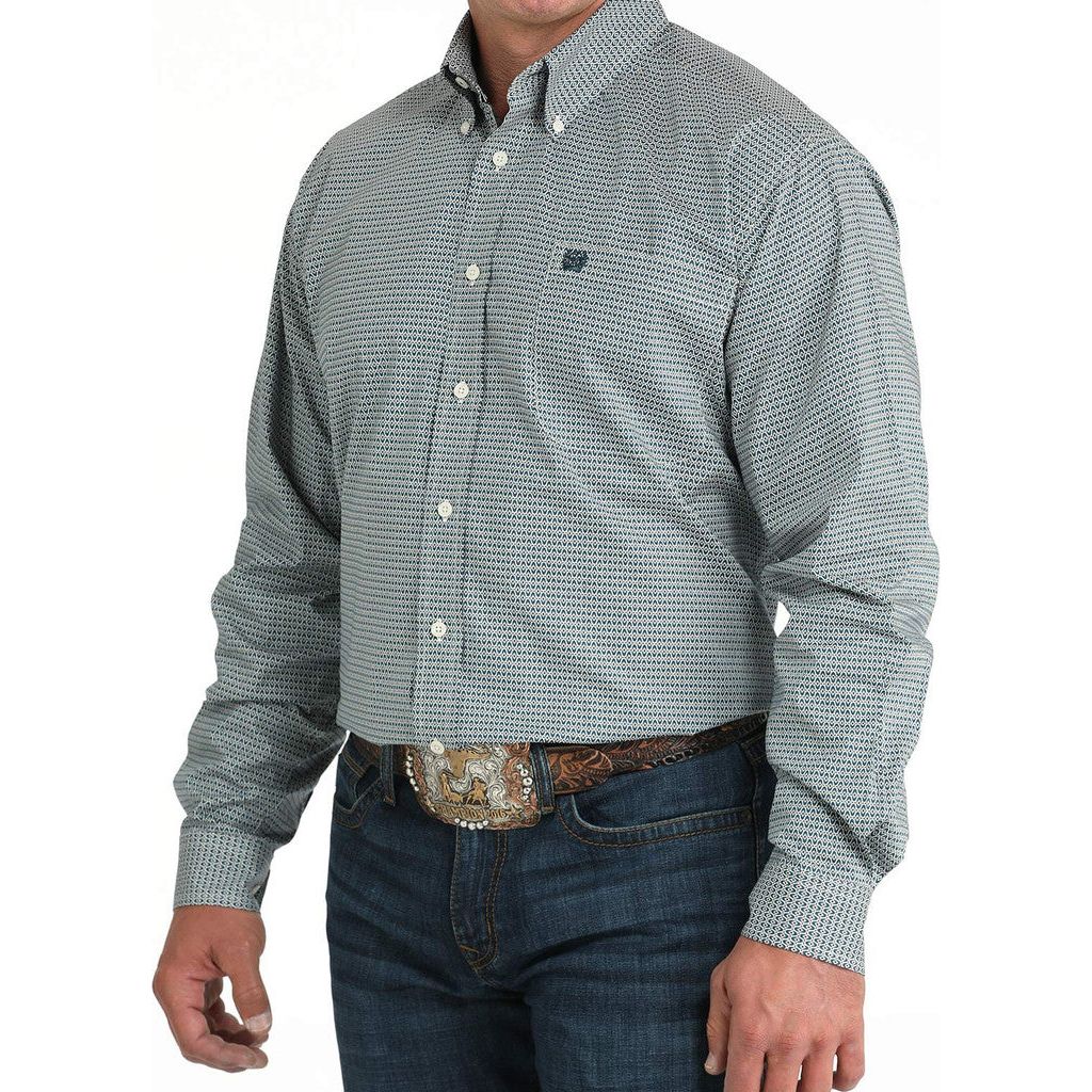 Men's Cinch Stretch Long Sleeve Print Button Down Shirt MTW1105968 - Crazy House Western Wear