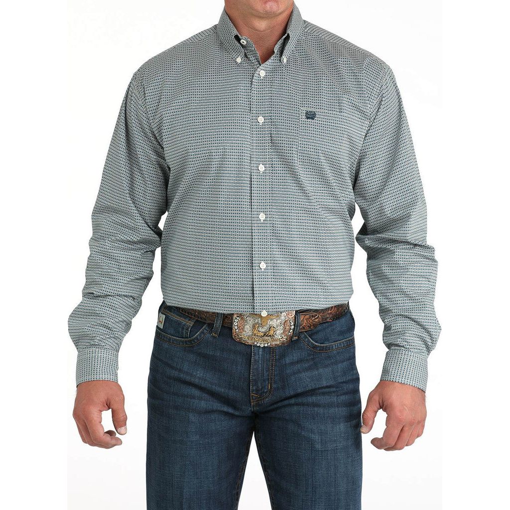 Men's Cinch Stretch Long Sleeve Print Button Down Shirt MTW1105968 - Crazy House Western Wear