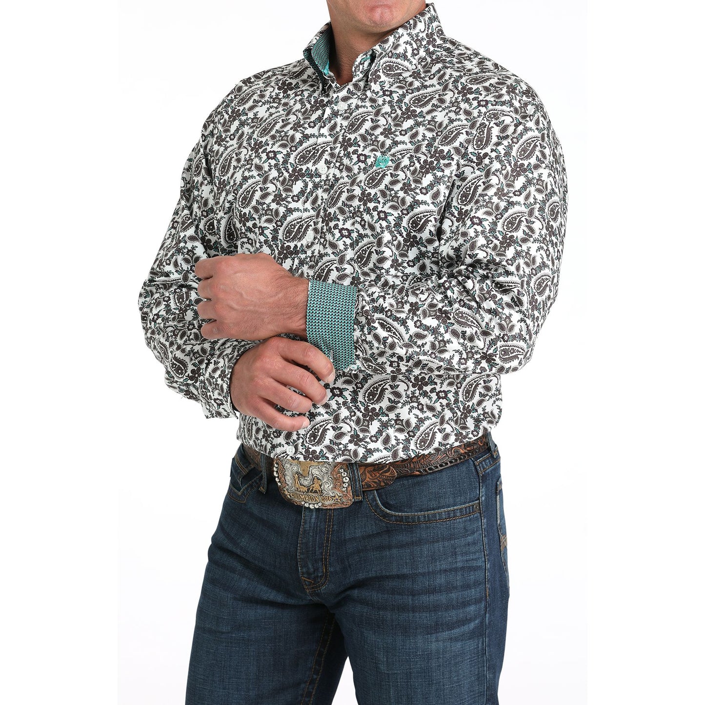 Men's Cinch Long Sleeve Button Down Western Shirt MTW1105969