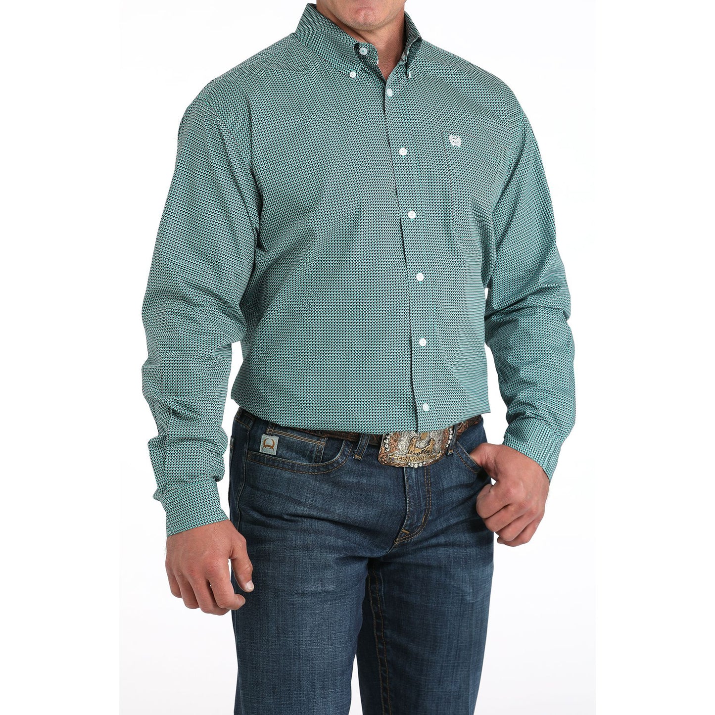 Men's Cinch Long Sleeve Button Down Western Shirt MTW1105970