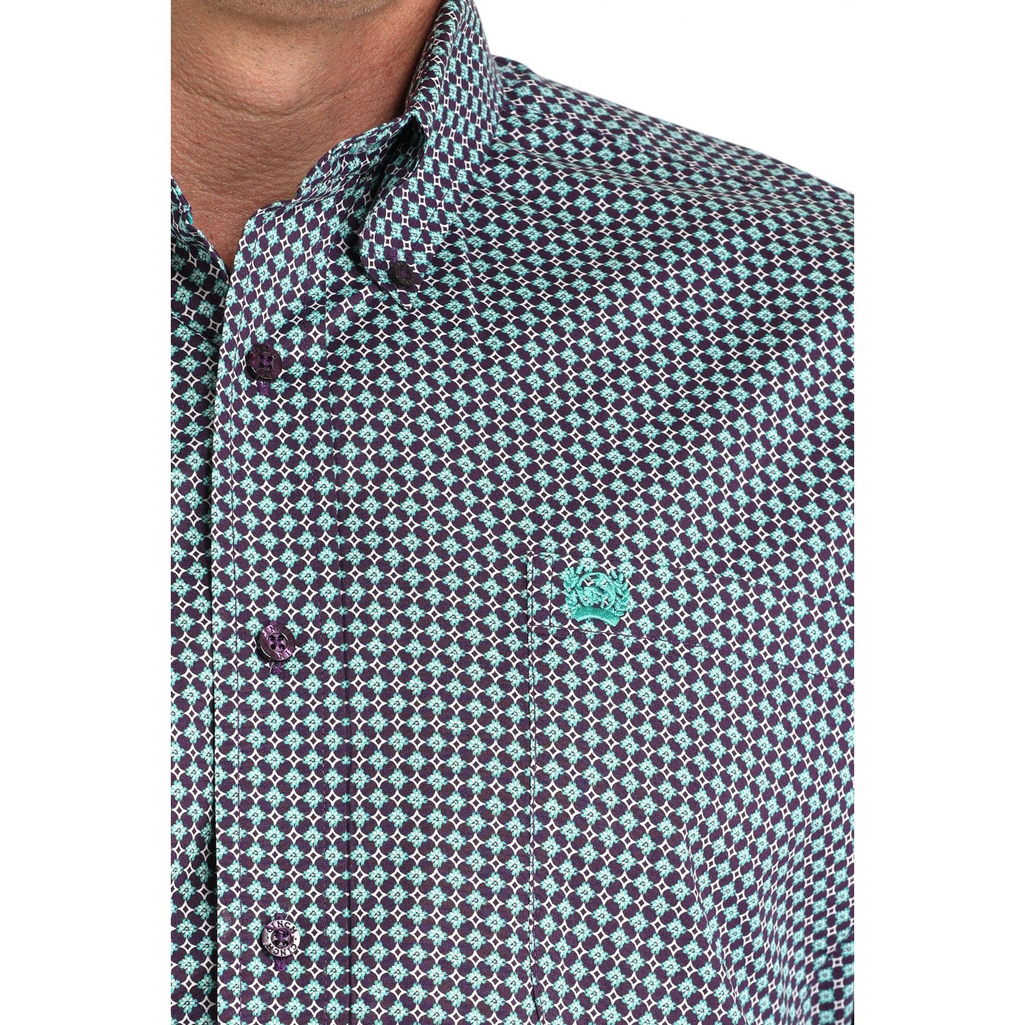 Men's Cinch Geometric Print Long Sleeve Shirt MTW1105972