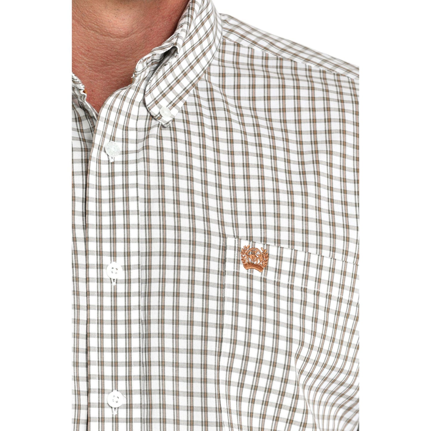 Men's Cinch Plaid Button Up Long Sleeve Shirt MTW1105983