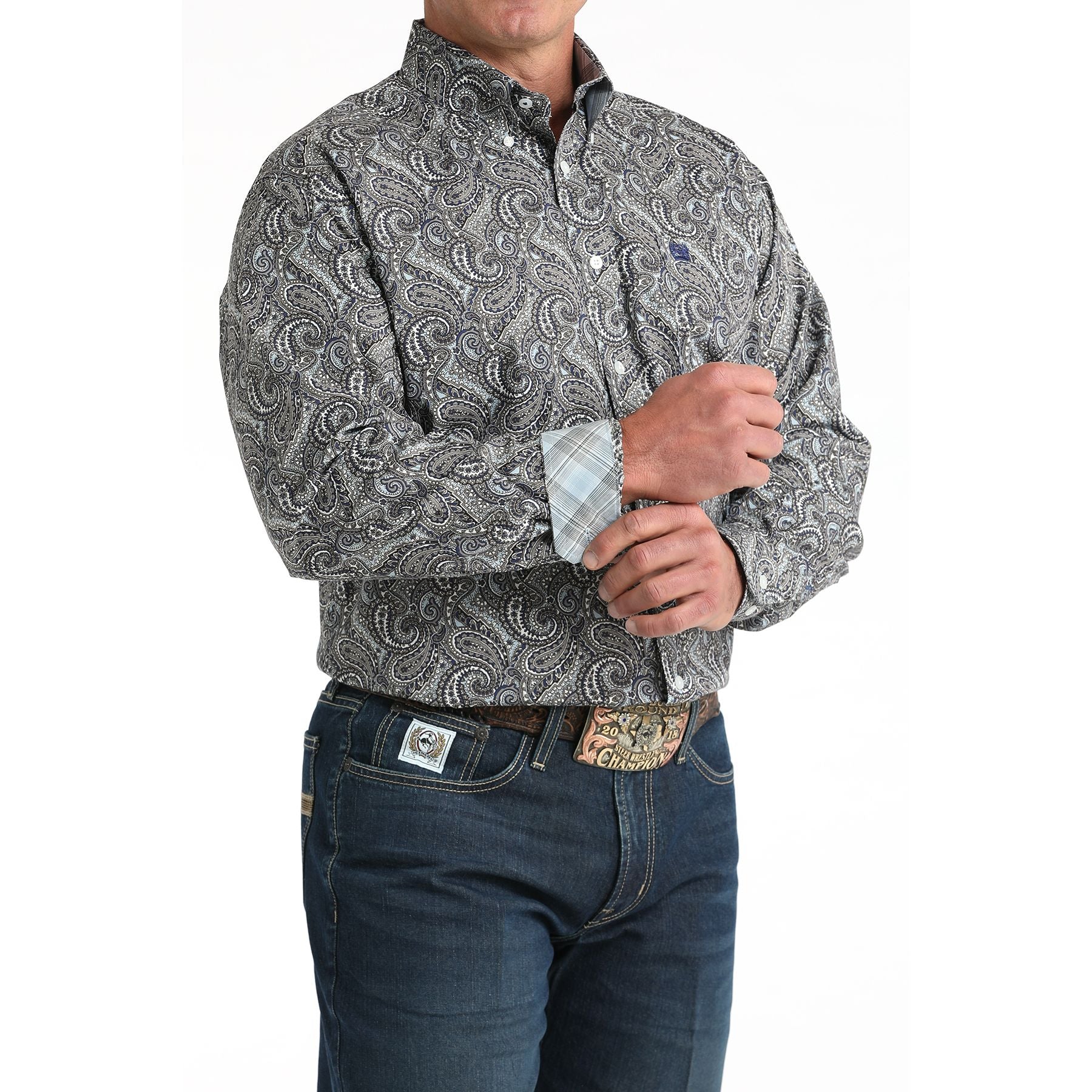 Men's Cinch Multi Paisley Print Button Down Shirt MTW1106001