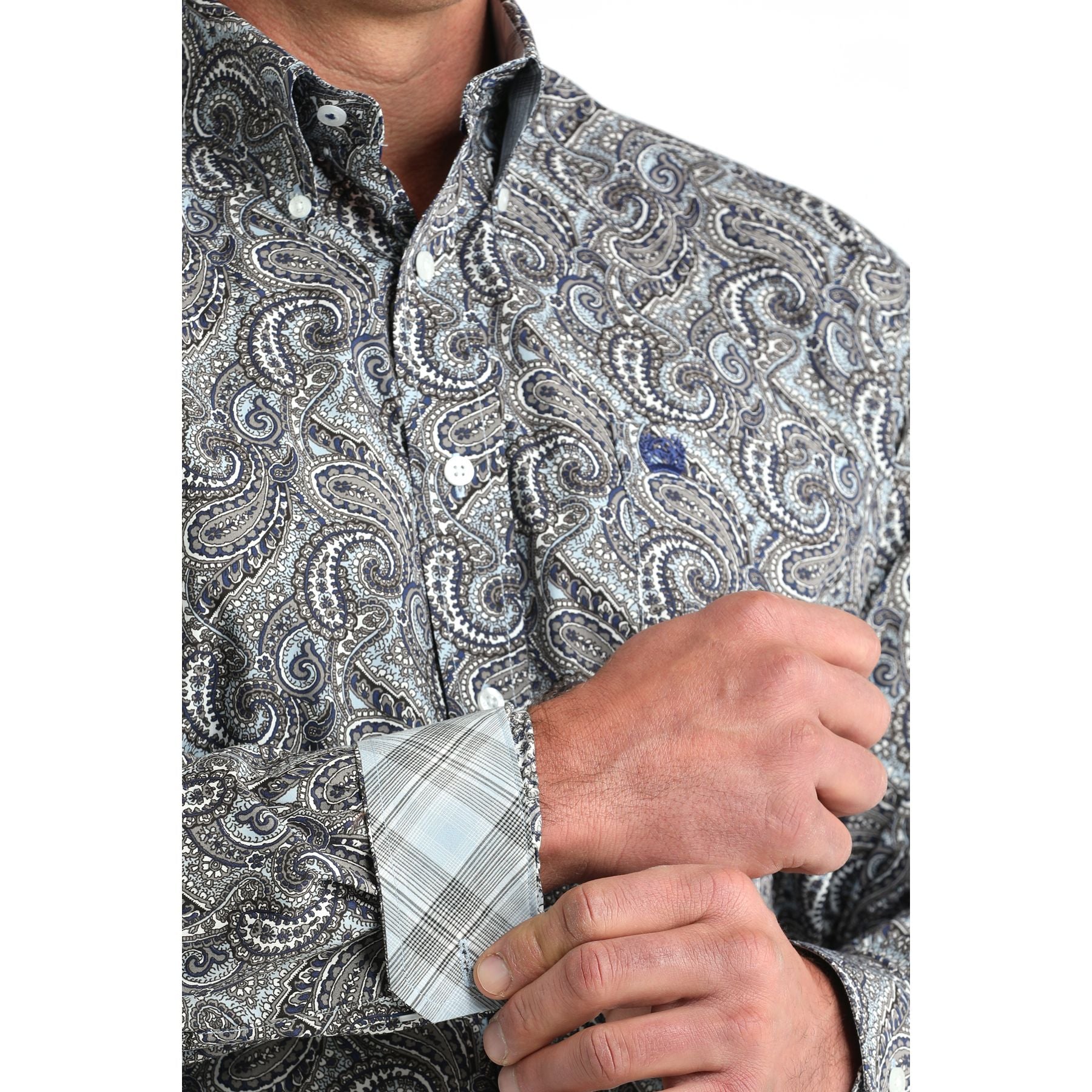 Men's Cinch Multi Paisley Print Button Down Shirt MTW1106001