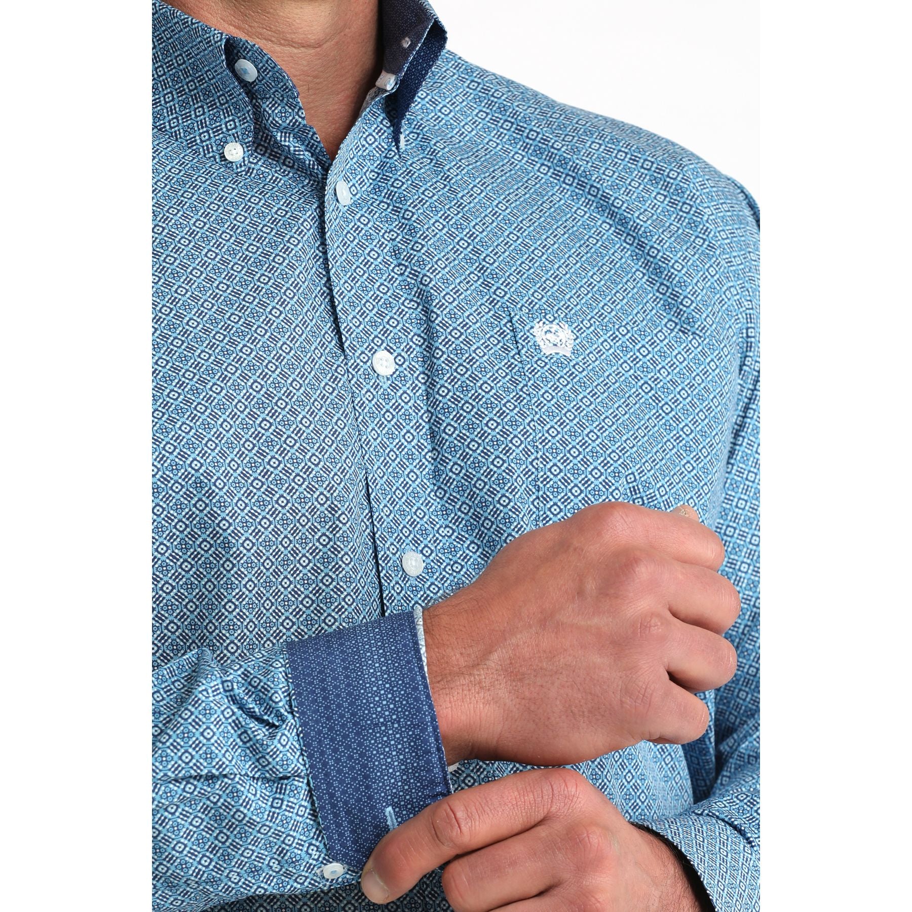 Men's Cinch Blue Button Down Shirt MTW1106009