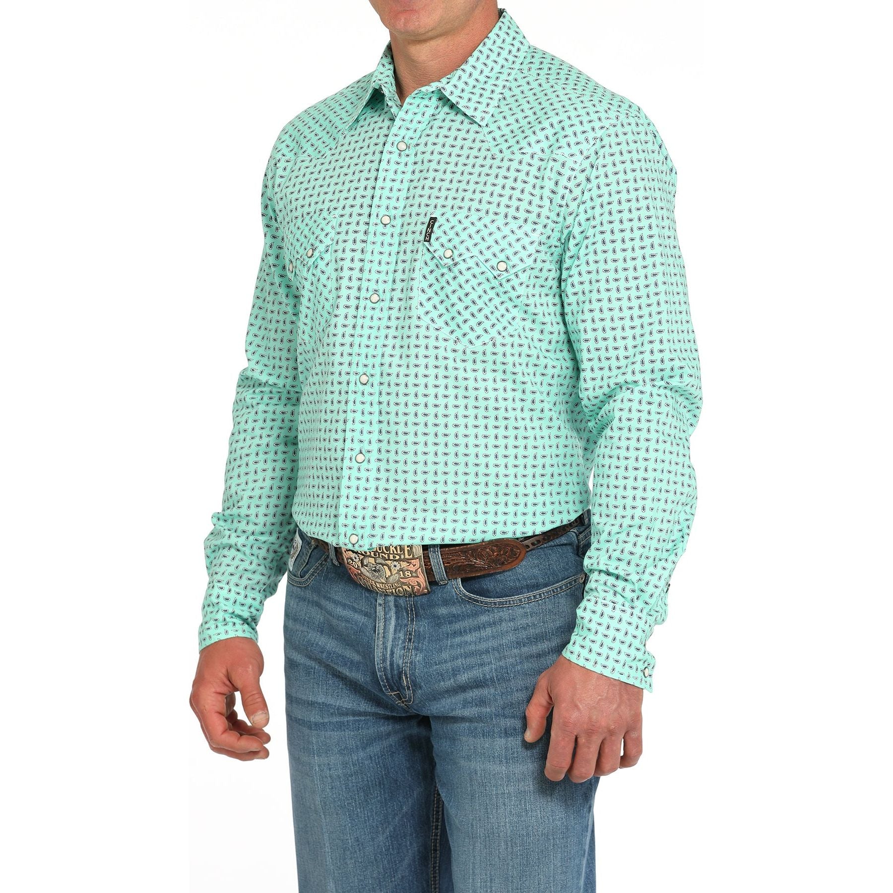 Men' Cinch Long Sleeve Modern Print Button Up MTW1301085 - Crazy House Western Wear