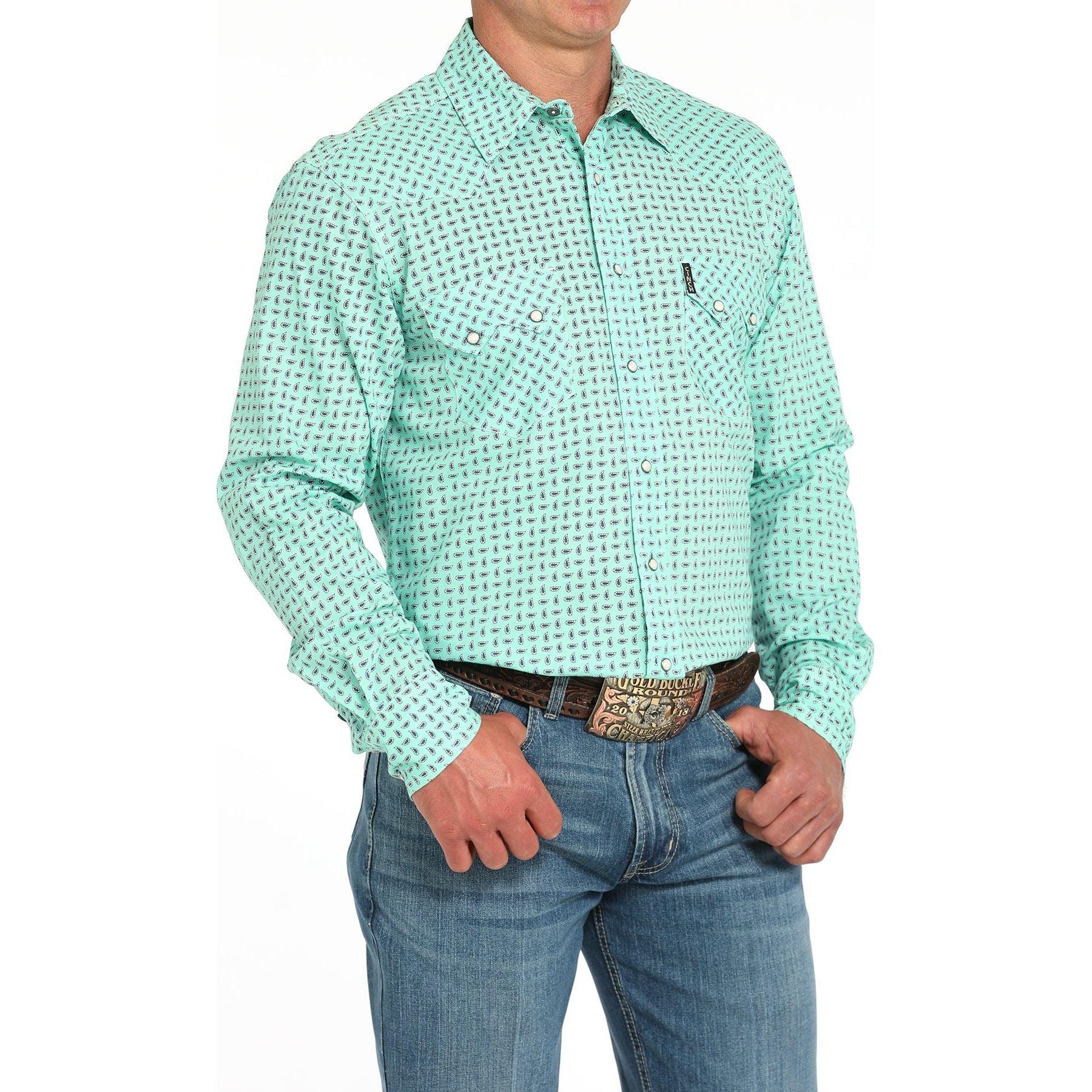 Men' Cinch Long Sleeve Modern Print Button Up MTW1301085 - Crazy House Western Wear