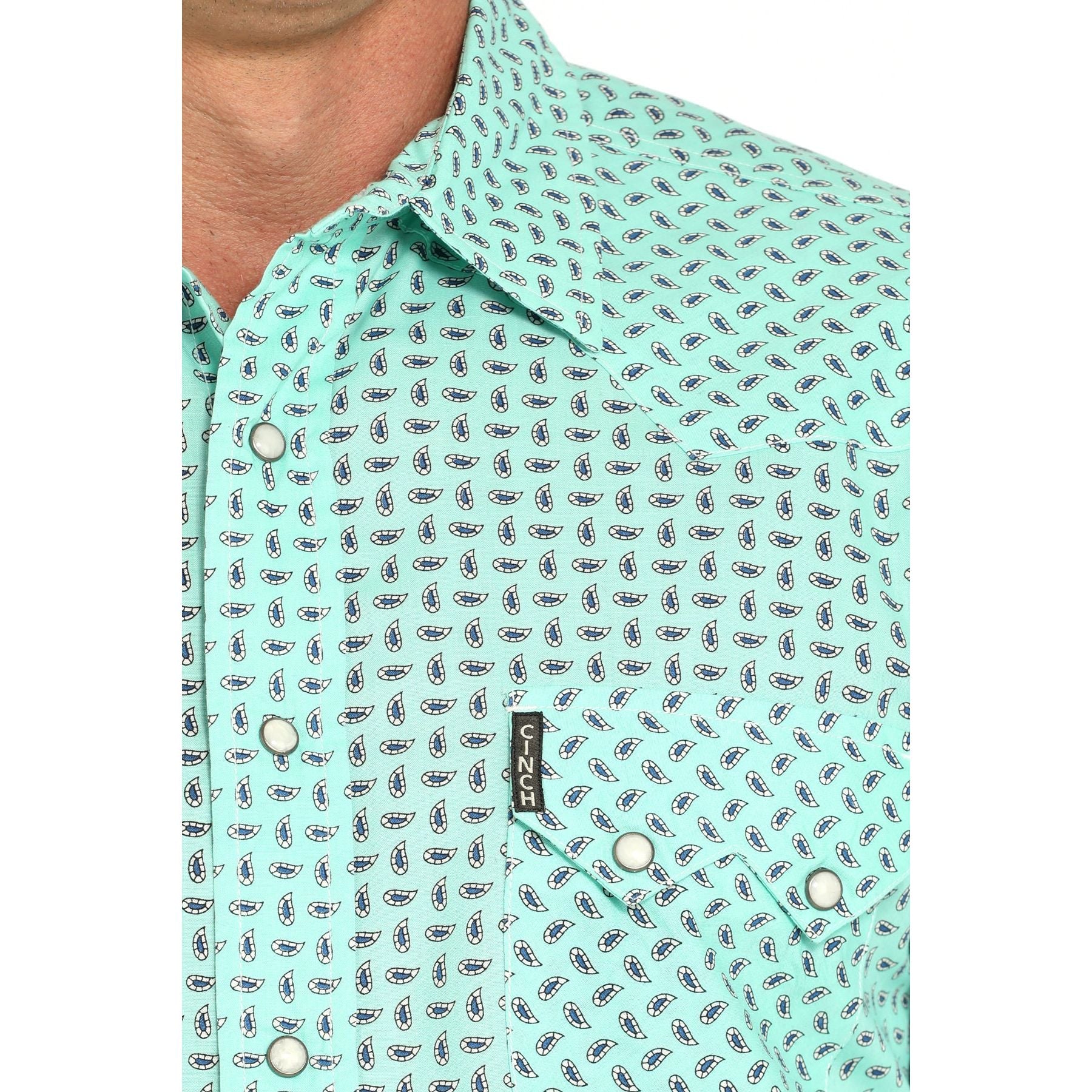 Men' Cinch Long Sleeve Modern Print Button Up MTW1301085 - Crazy House Western Wear