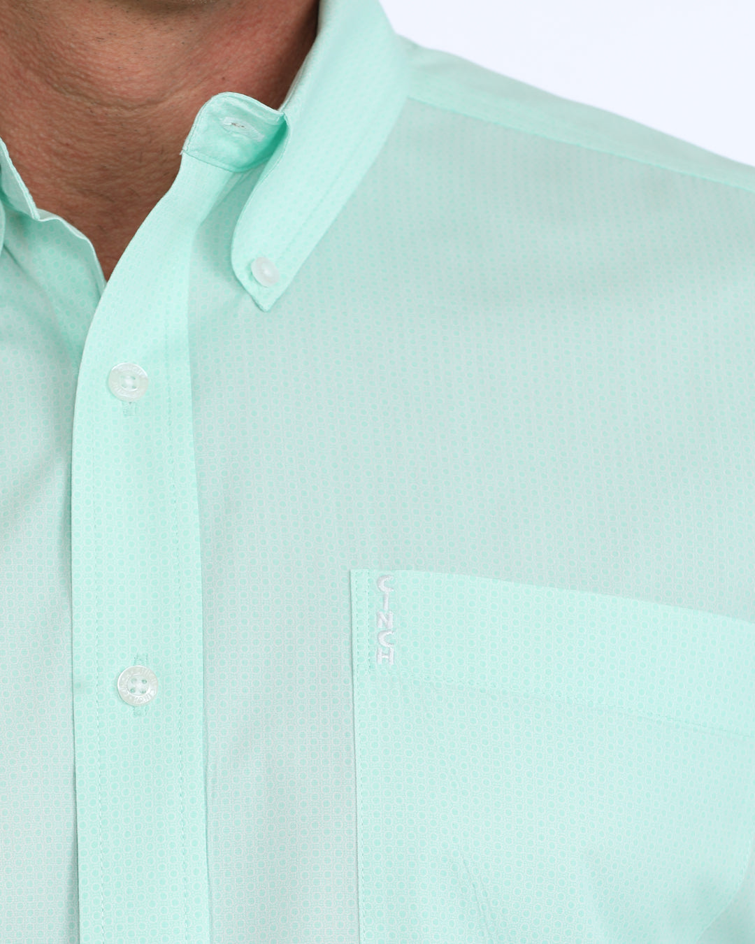 Cinch Men's Long Sleeve Solid Turquoise Modern Fit Button Down Shirt MTW1347170