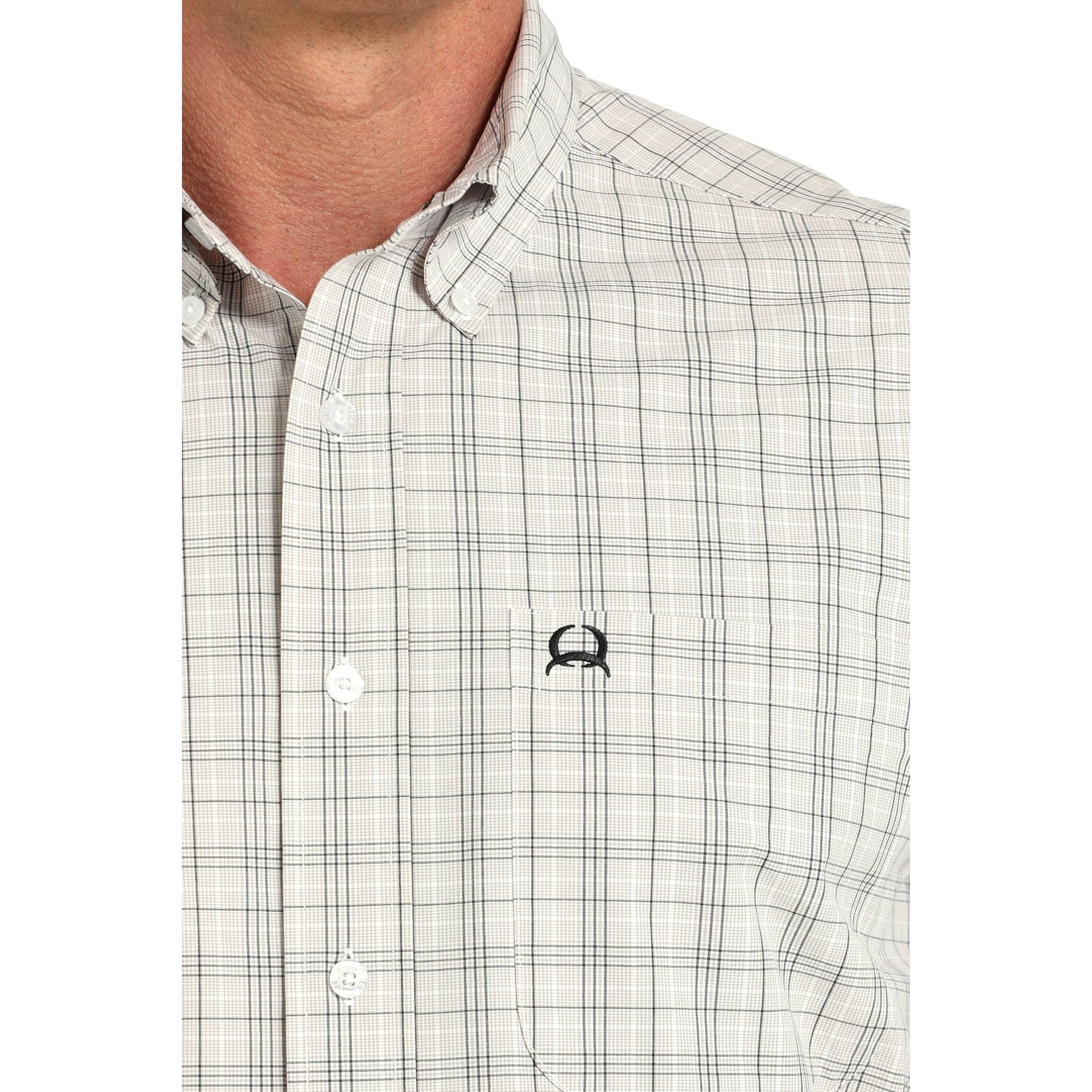 Men's Cinch Short Sleeve Plaid Button Up Western Shirt MTW1725002 - Crazy House Western Wear