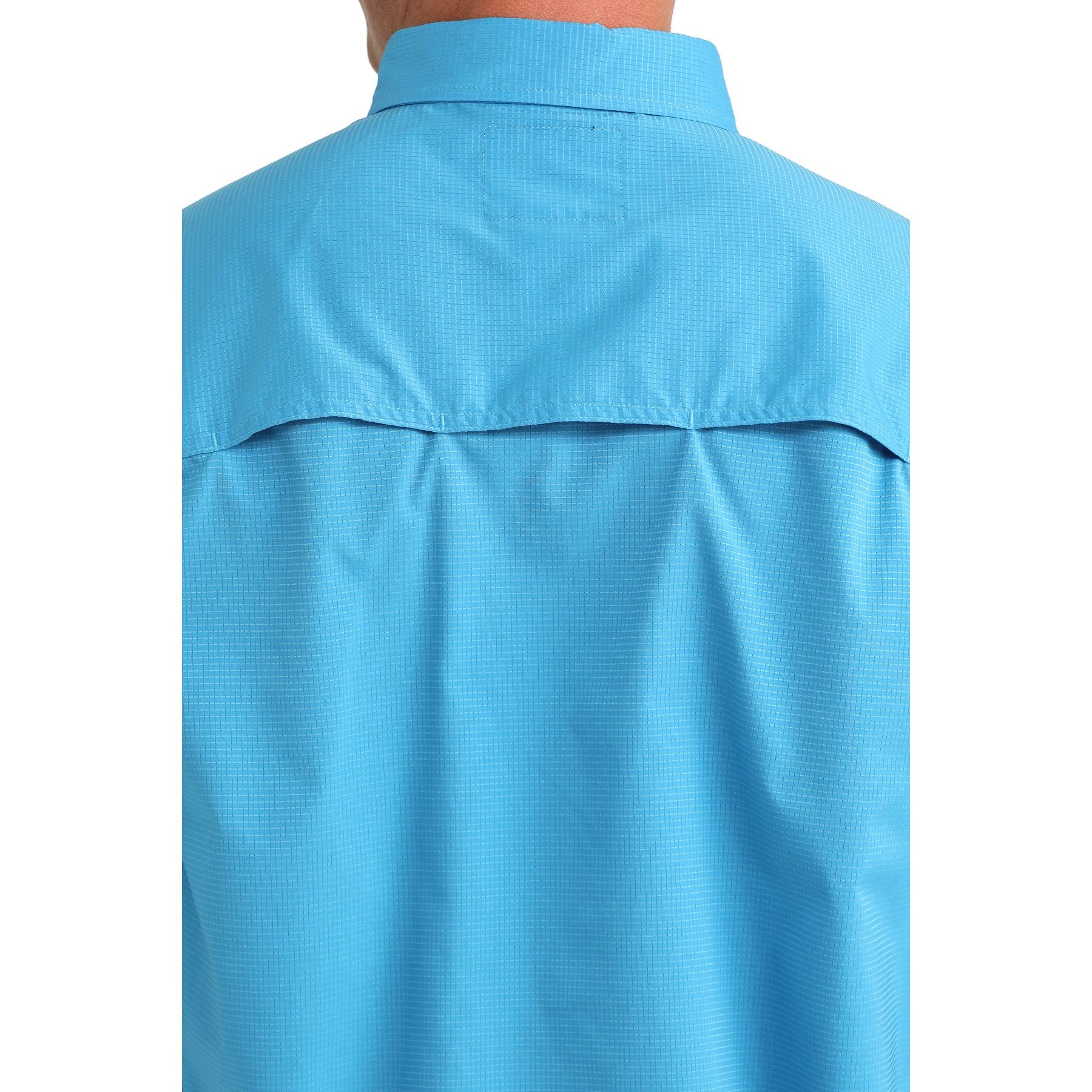 Men's Cinch Short Sleeve Blue Arenaflex Button Up Shirt MTW1725004