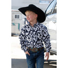 Boy's Cinch Hibiscus Print Button-Down Western Shirt MTW7060366 - Crazy House Western Wear