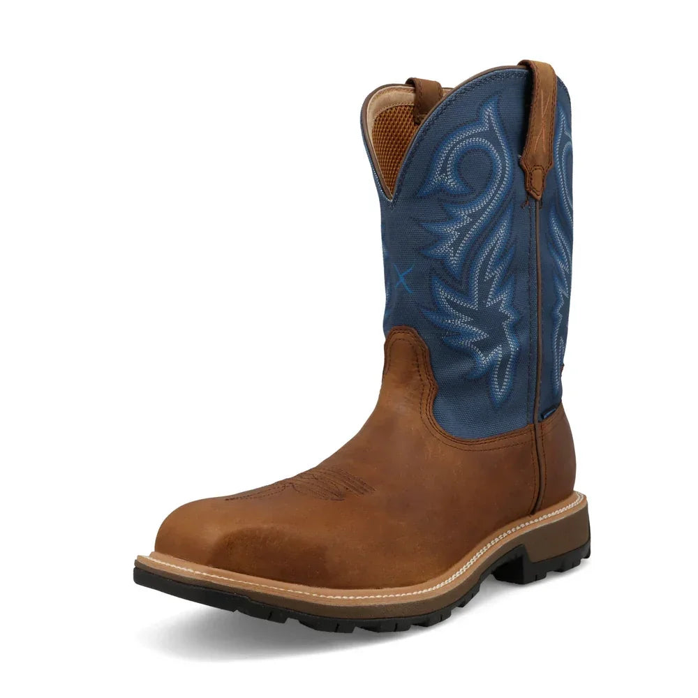 Men's Twisted X Rustic Brown and Niagra 11" Nano Toe Ultralite X Work Boot MUNW001