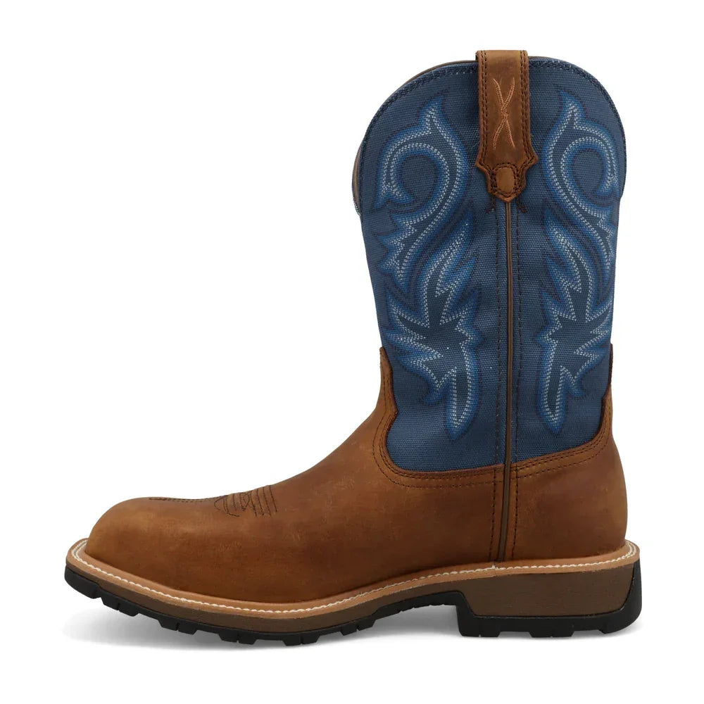 Men's Twisted X Rustic Brown and Niagra 11" Nano Toe Ultralite X Work Boot MUNW001