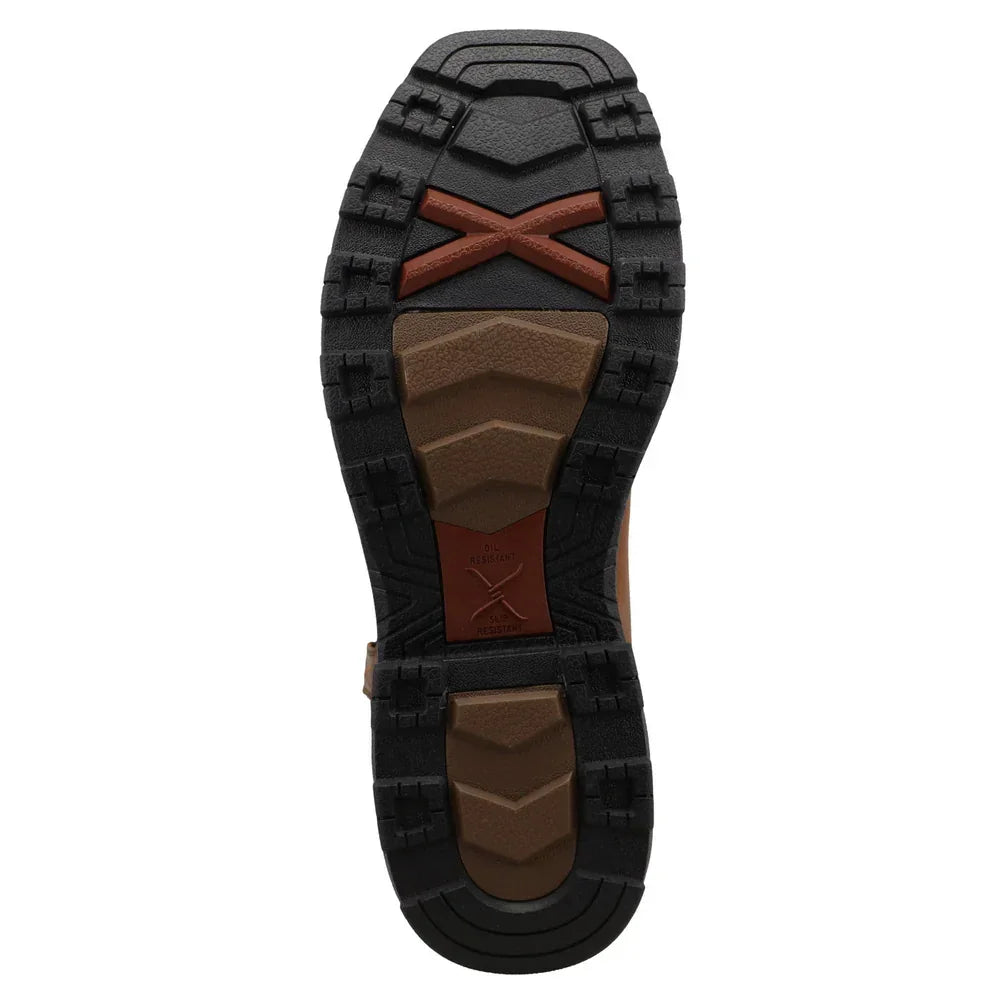 Men's Twisted X Rustic Brown and Niagra 11" Nano Toe Ultralite X Work Boot MUNW001
