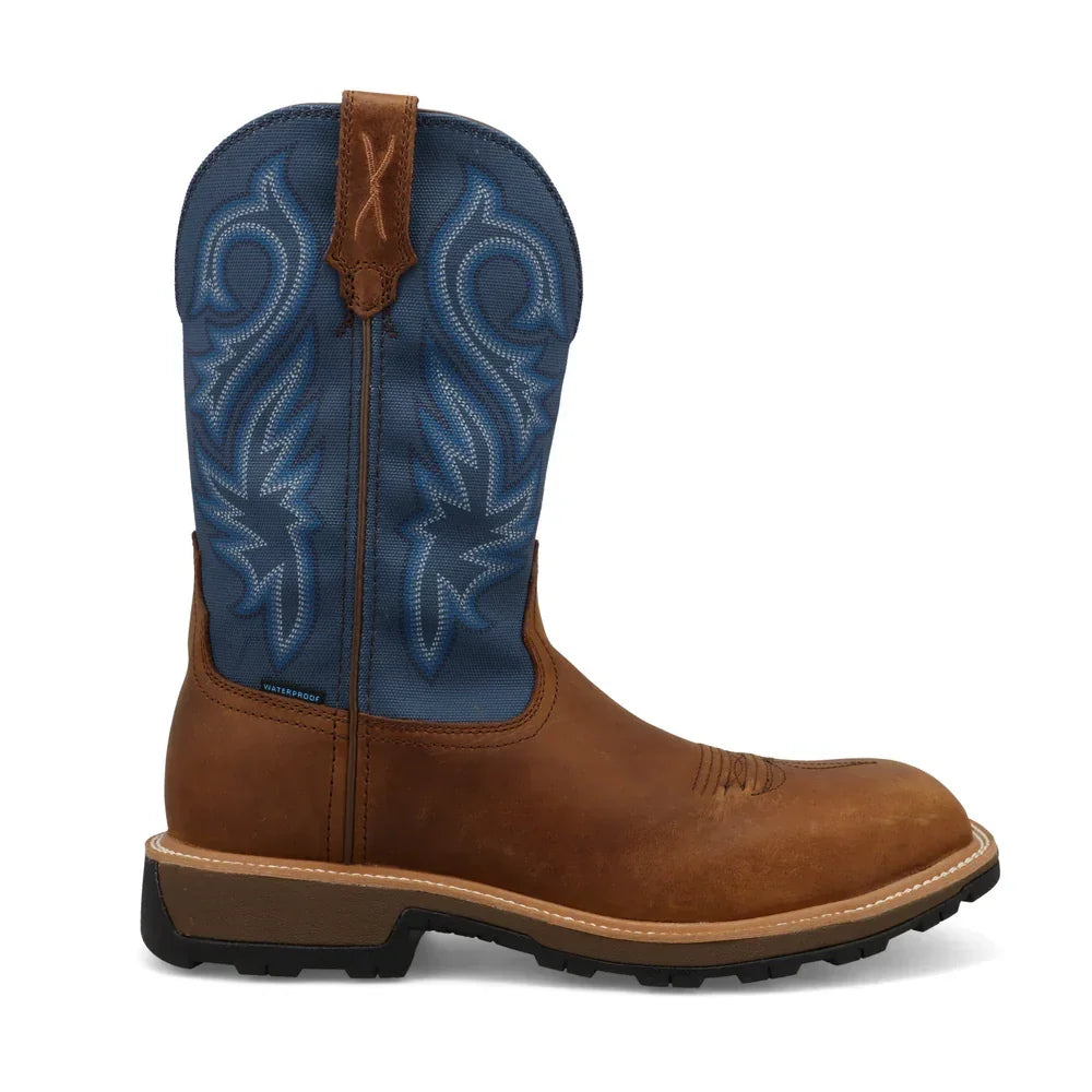Men's Twisted X Rustic Brown and Niagra 11" Nano Toe Ultralite X Work Boot MUNW001