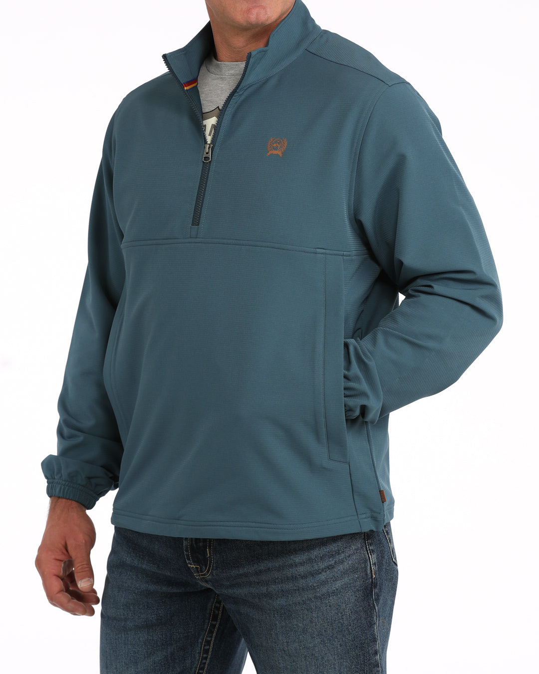 Cinch Men's Teal Windbreaker Pullover MWJ1935002