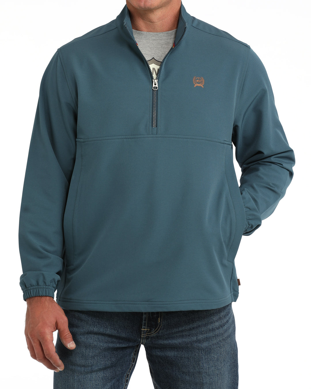 Cinch Men's Teal Windbreaker Pullover MWJ1935002