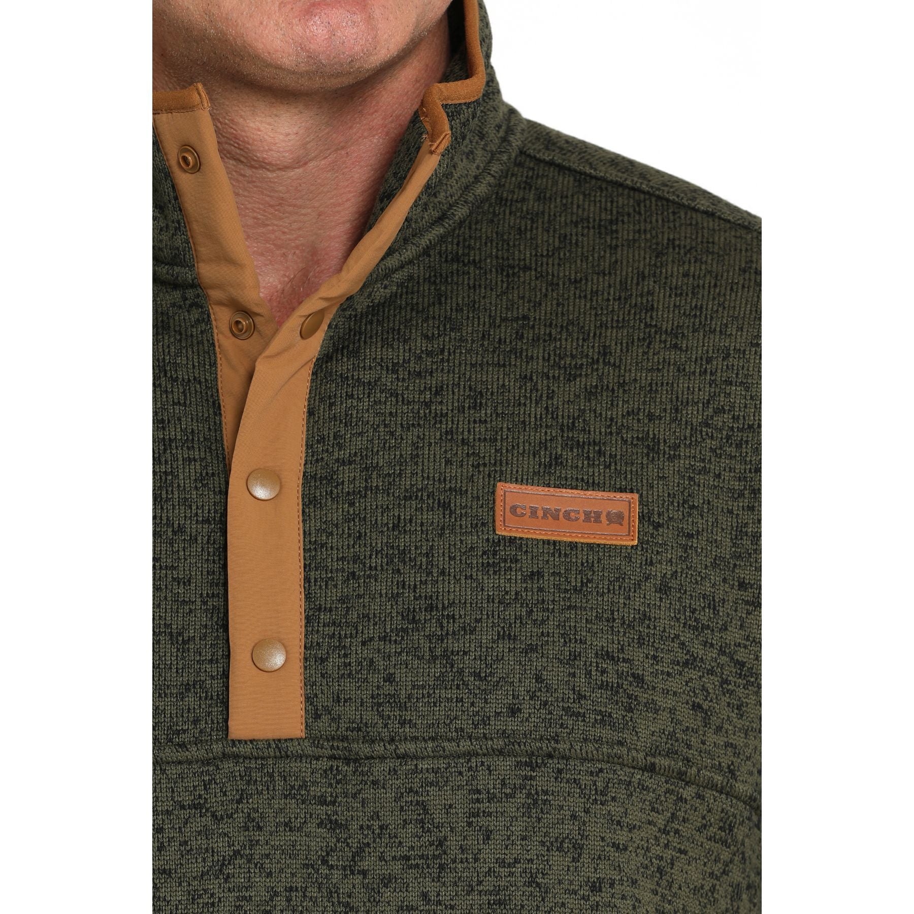 Men's Cinch Olive Fleece Pullover