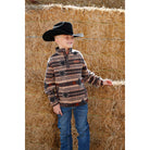 Boy's Cinch Brown Polar Fleece Pullover