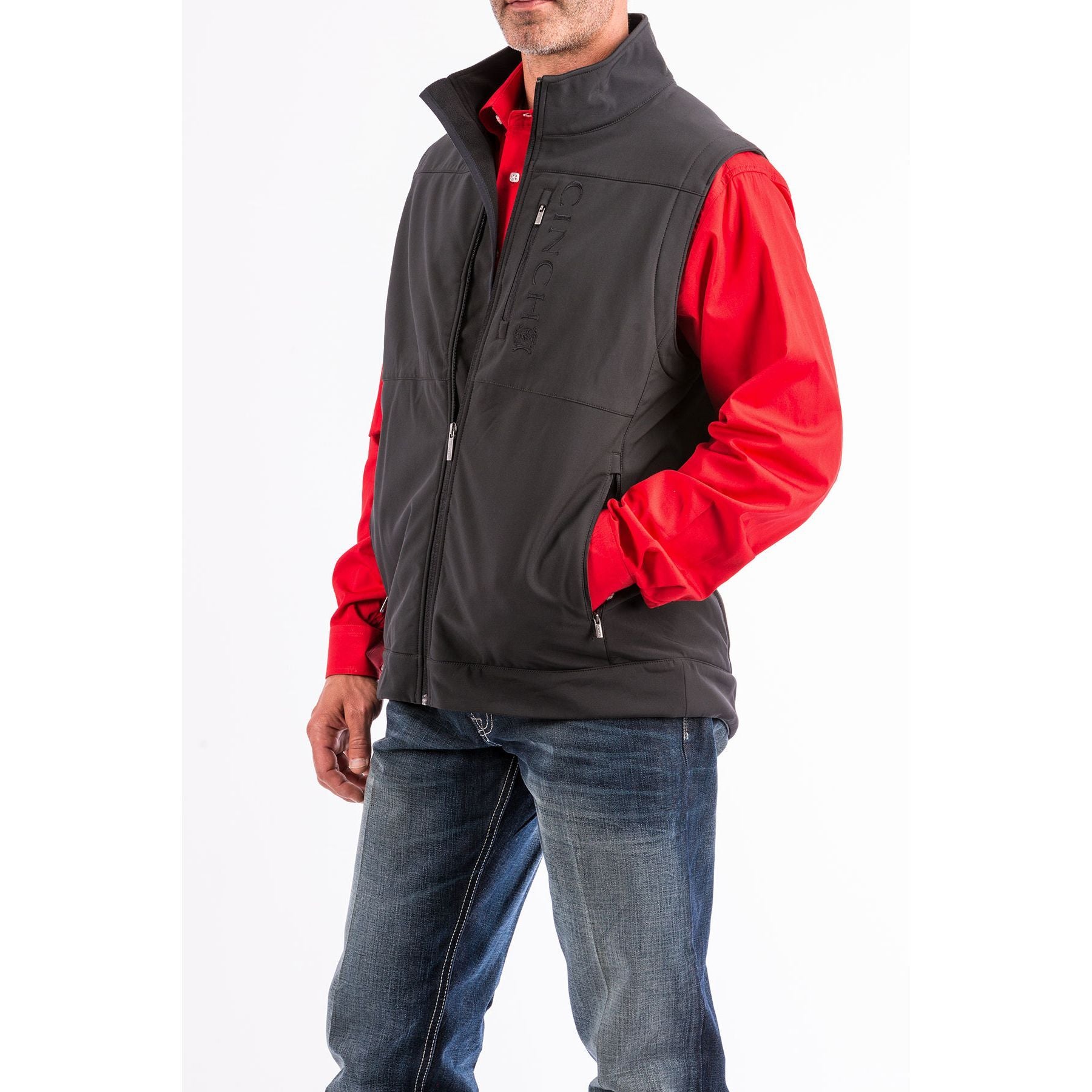 Men's Cinch Black Bonded Concealed Carry Vest