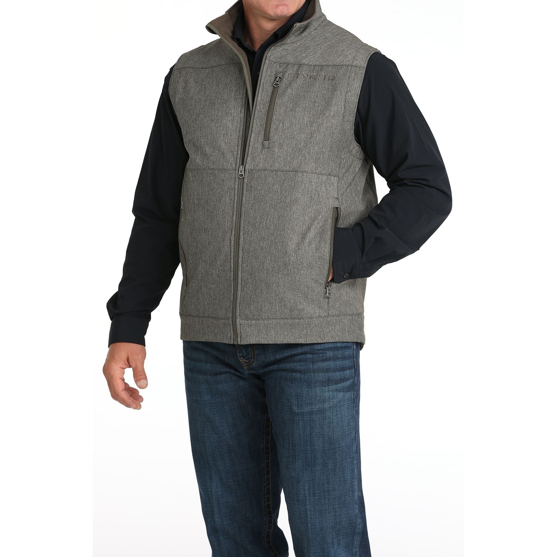 Men's Cinch Concealed Carry Olive Bonded Vest