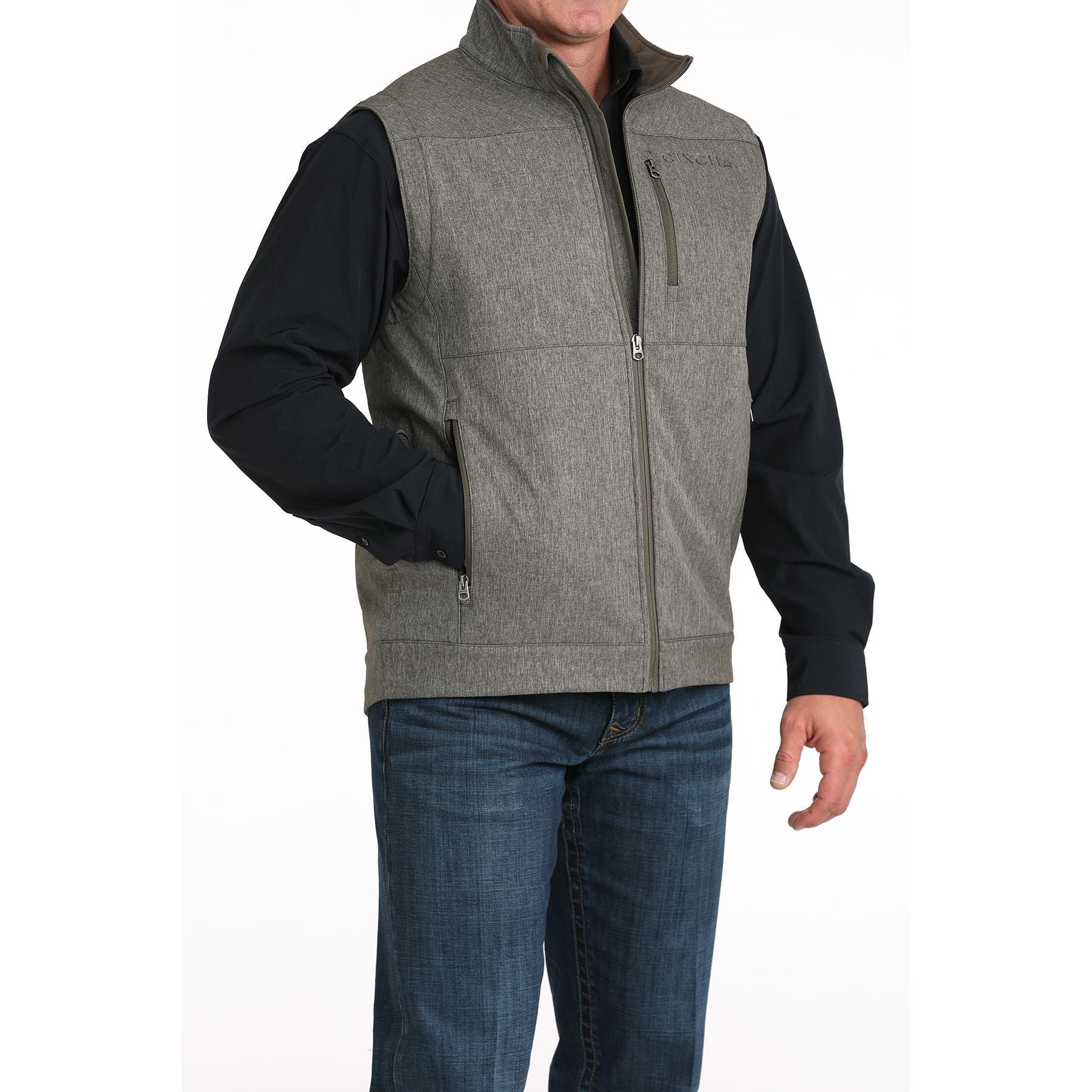 Men's Cinch Concealed Carry Olive Bonded Vest