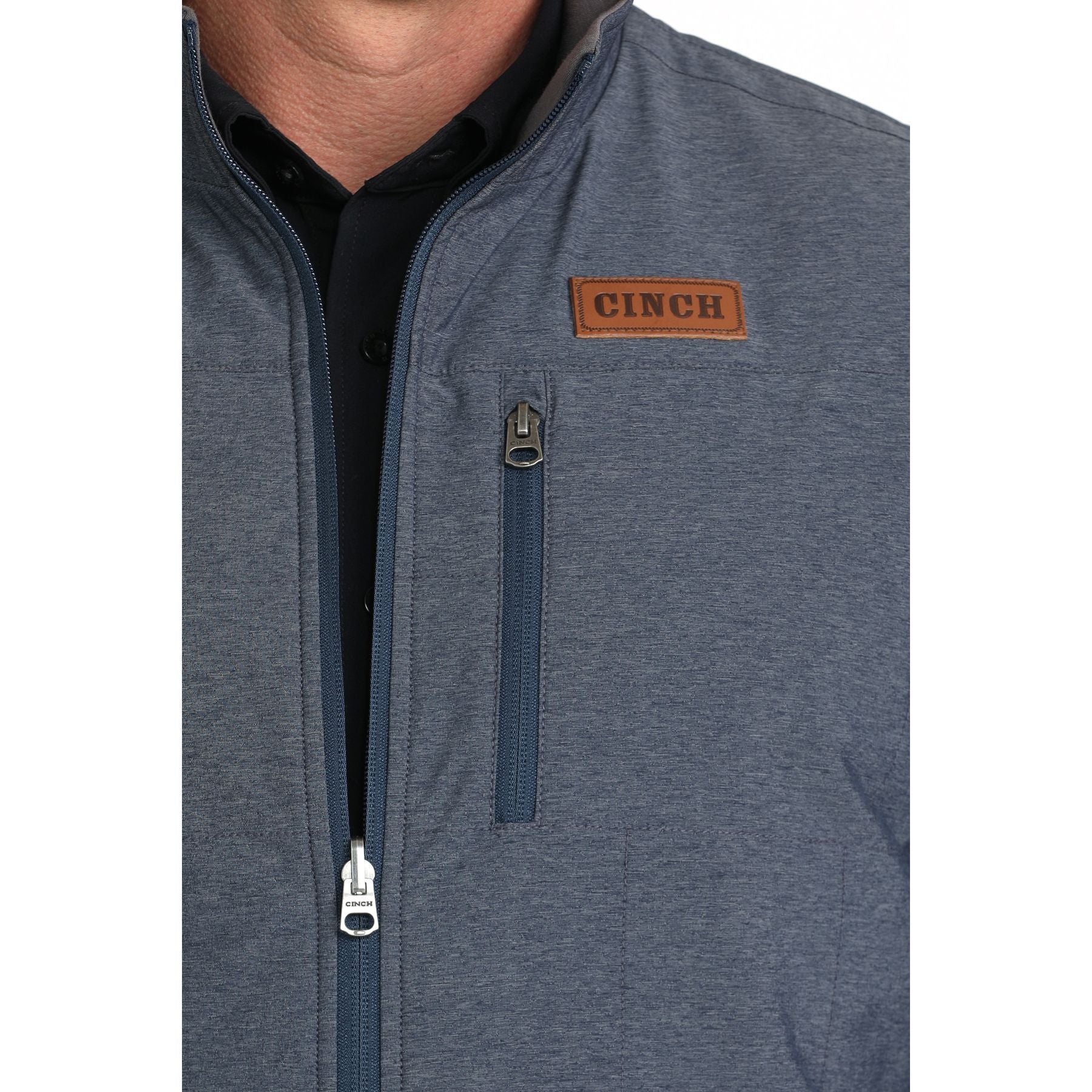 Men's Cinch Reversible Navy and Gray Vest