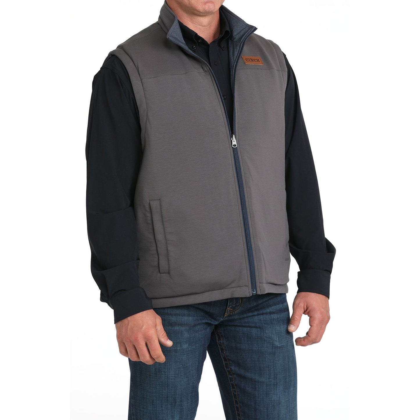 Men's Cinch Reversible Navy and Gray Vest
