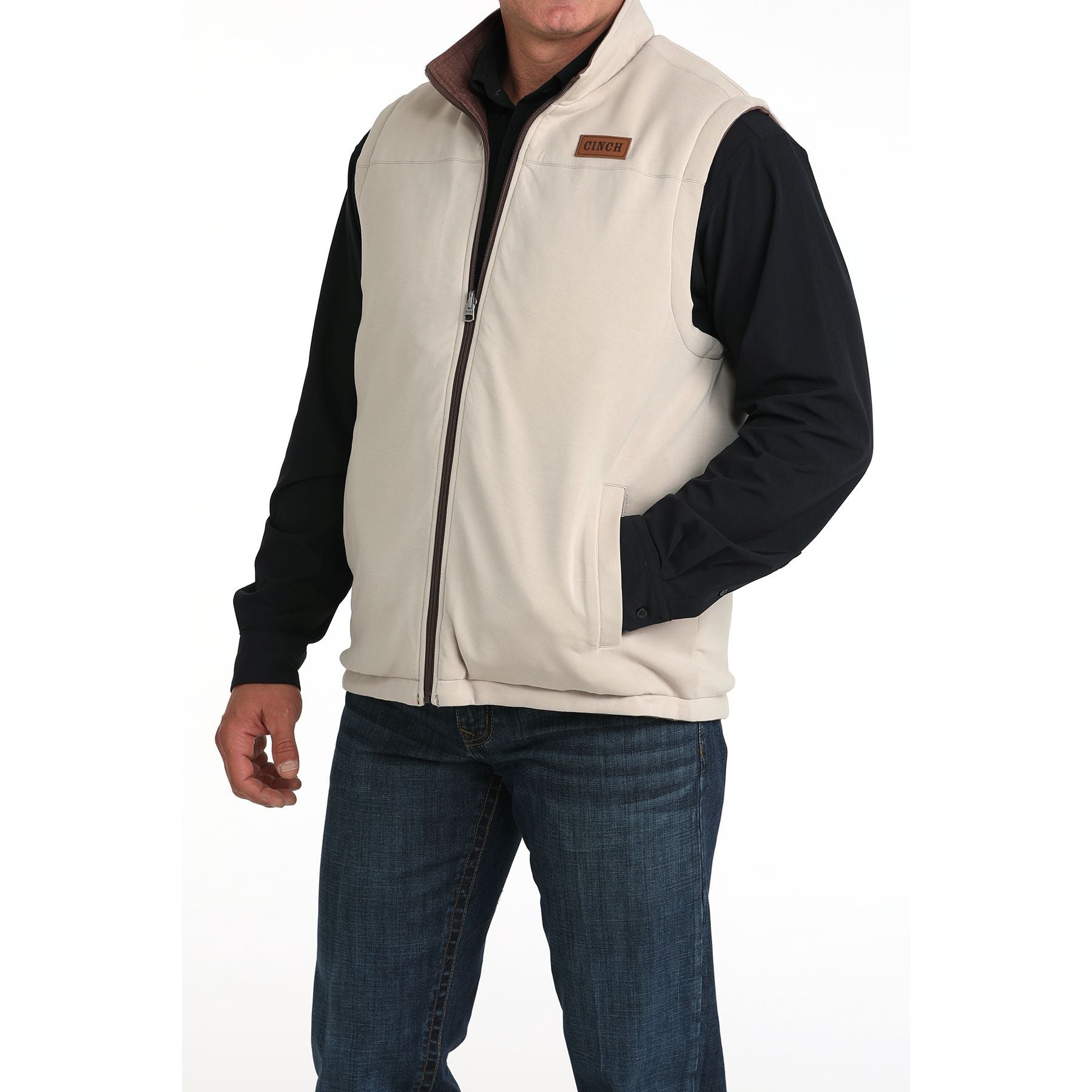 Men's Cinch Reversible Burgundy/Cream Vest
