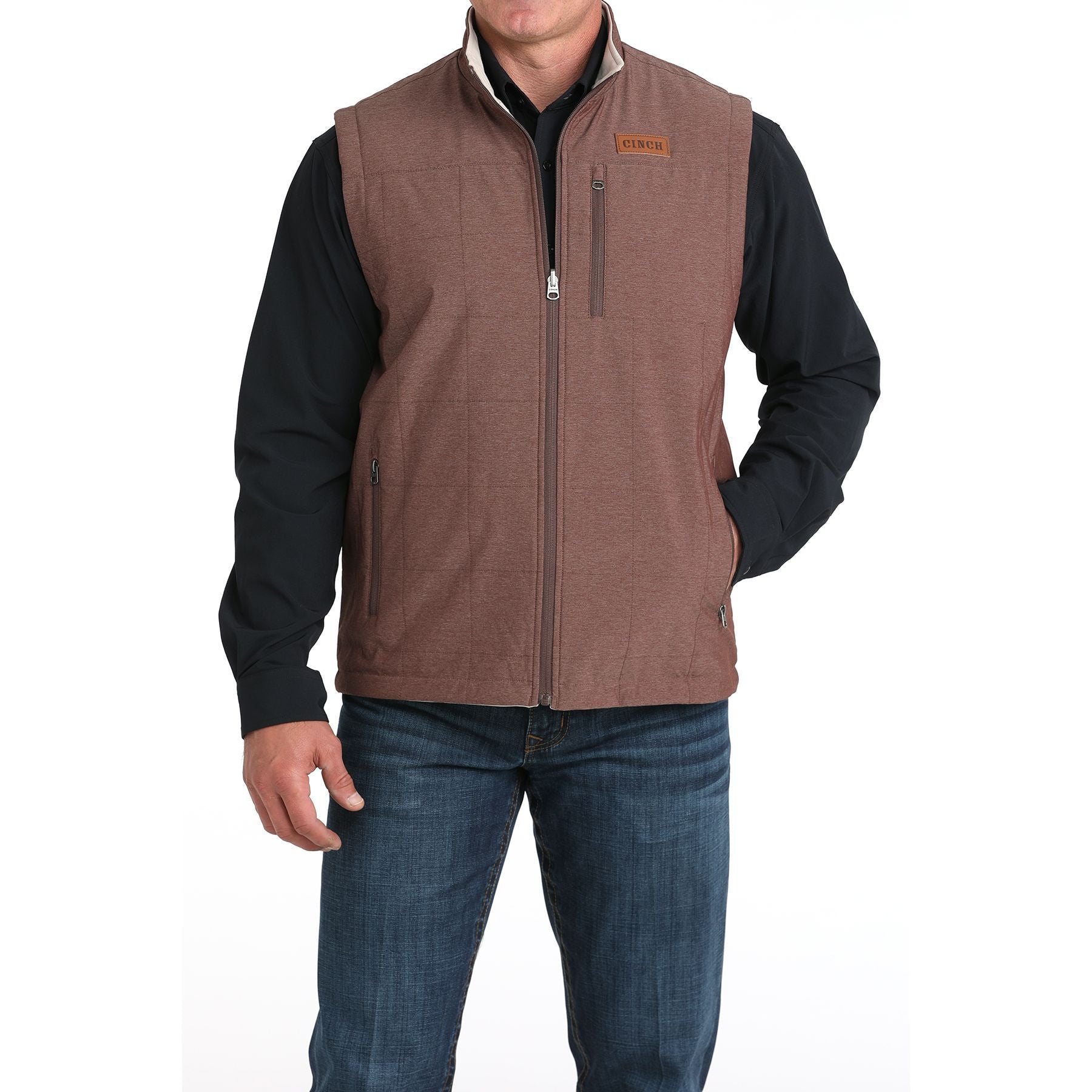 Men's Cinch Reversible Burgundy/Cream Vest