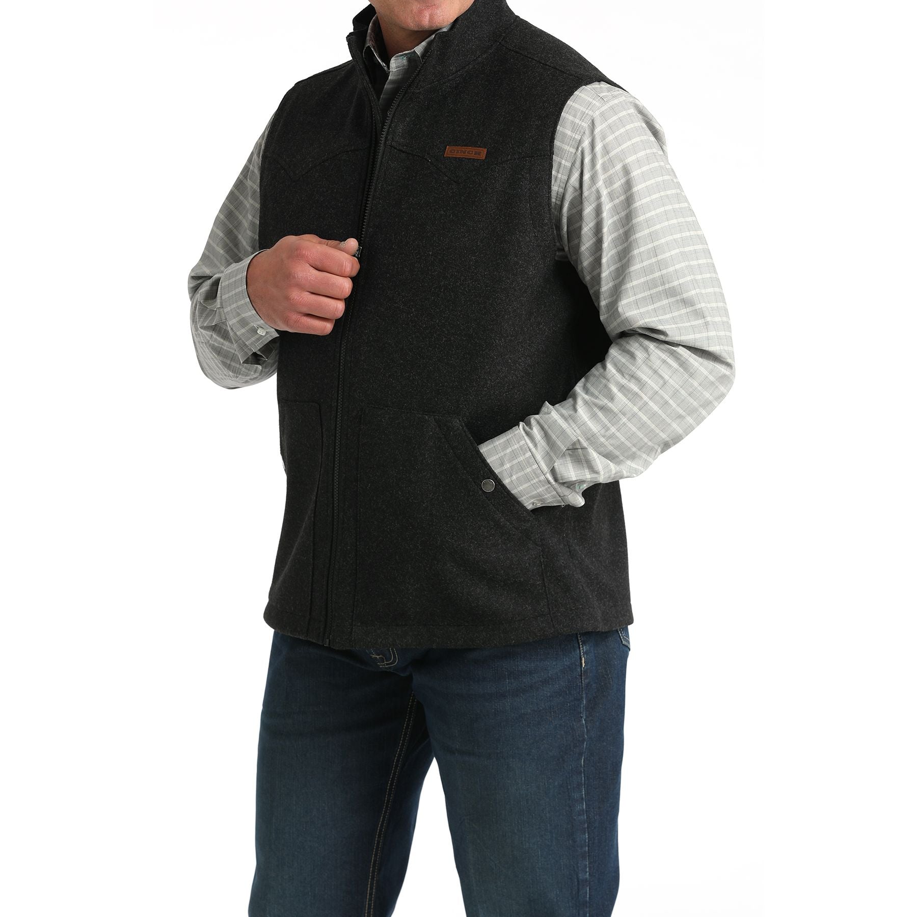 Men's Cinch Black Vest MWV1934001