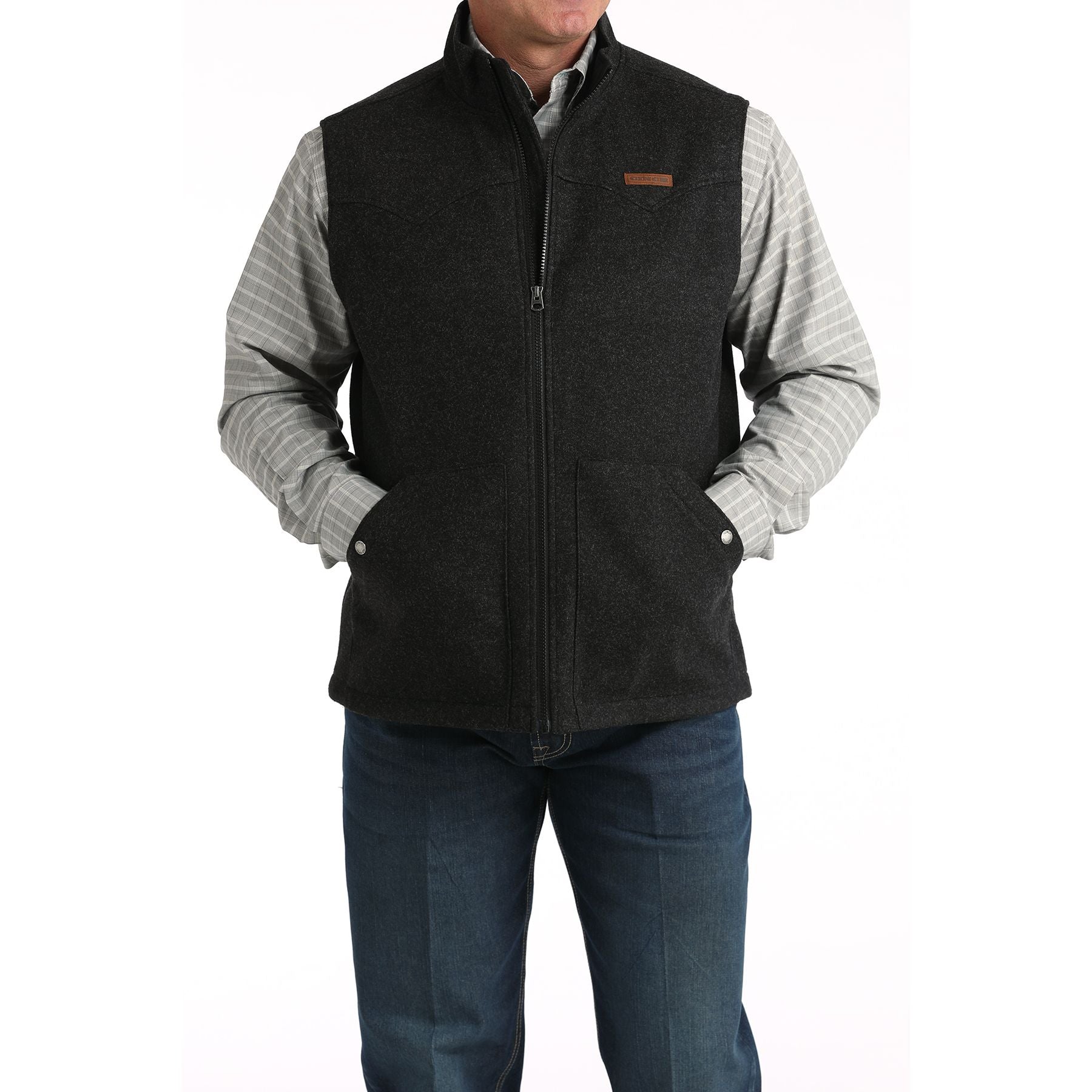 Men's Cinch Black Vest MWV1934001