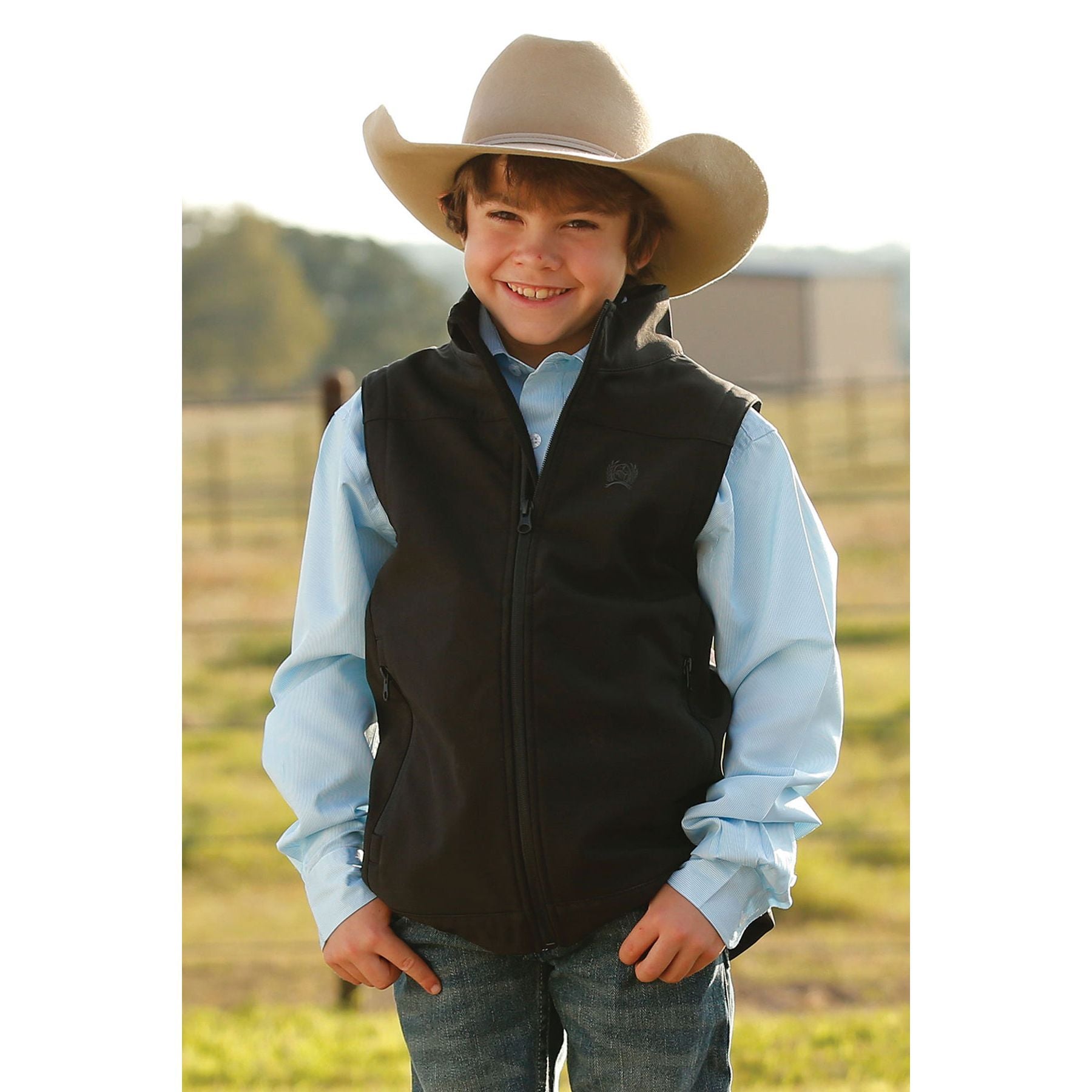 Boy's Cinch Black Bonded Vest