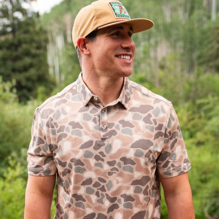 Men's Burlebo Performance Polo - Pintail Camo PP-PTC - Crazy House Western Wear