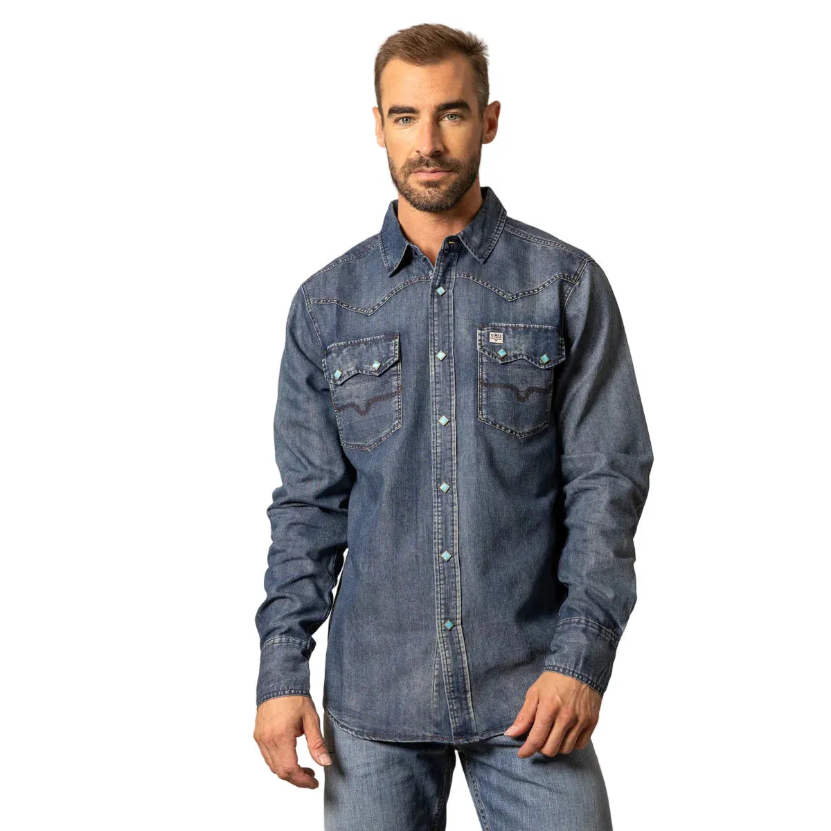 Men's Kimes Ranch Indigo Memphis Snap Up Shirt