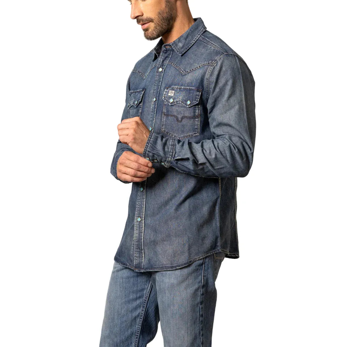 Men's Kimes Ranch Indigo Memphis Snap Up Shirt