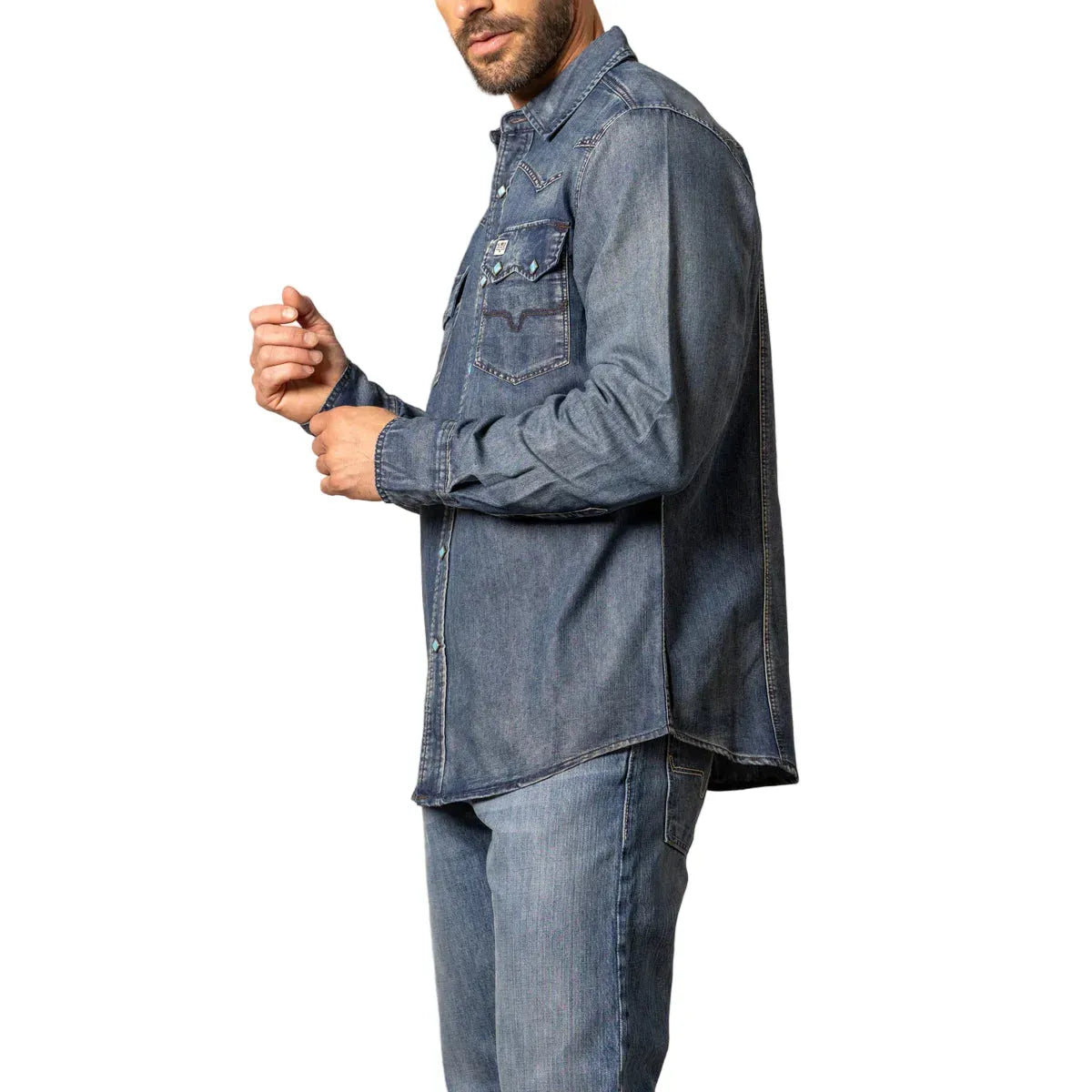 Men's Kimes Ranch Indigo Memphis Snap Up Shirt