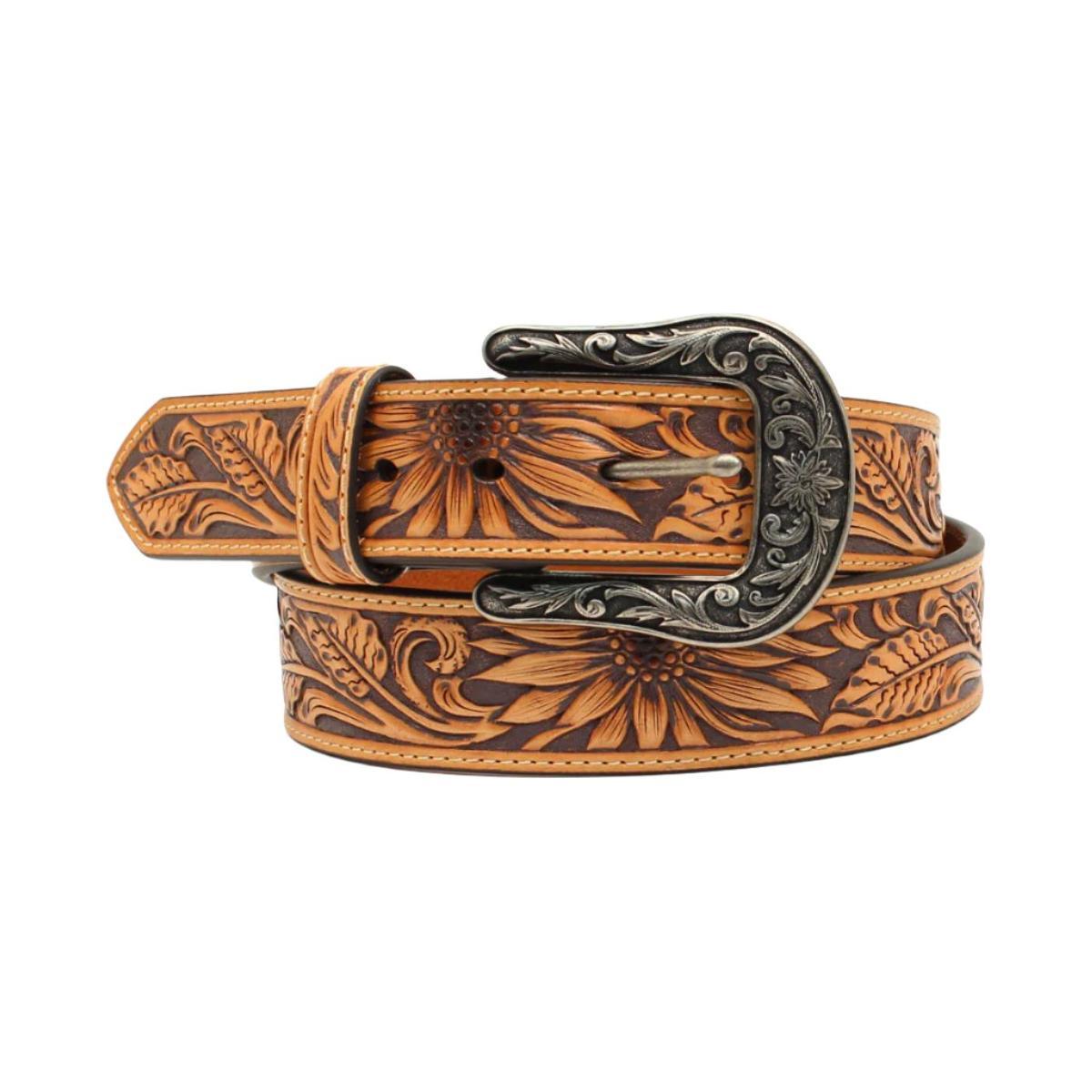 Women's Nocona Sunflower Embossed Belt N320001608 - Crazy House Western Wear