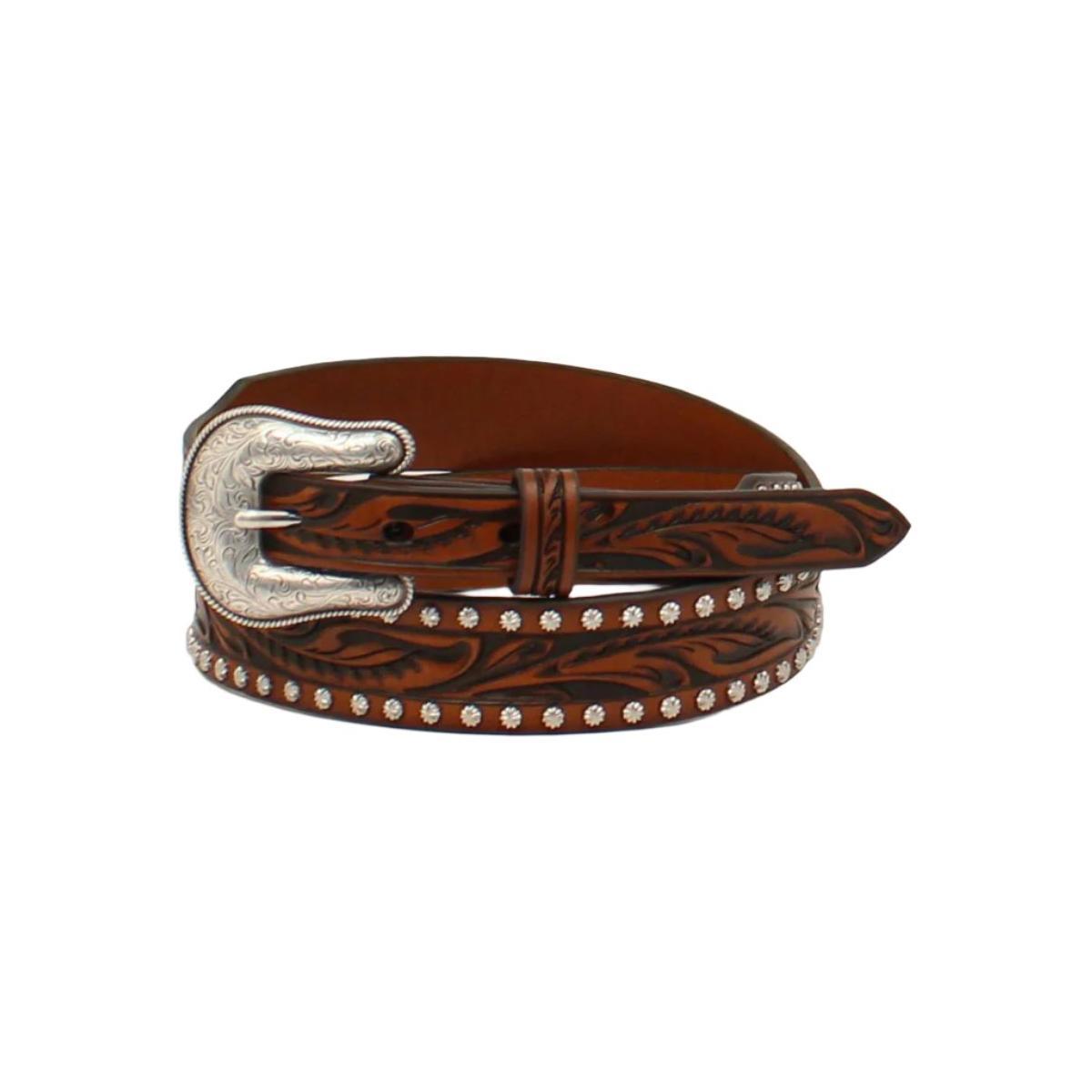Women's Nocona Floral Embossed Belt N320003802 - Crazy House Western Wear
