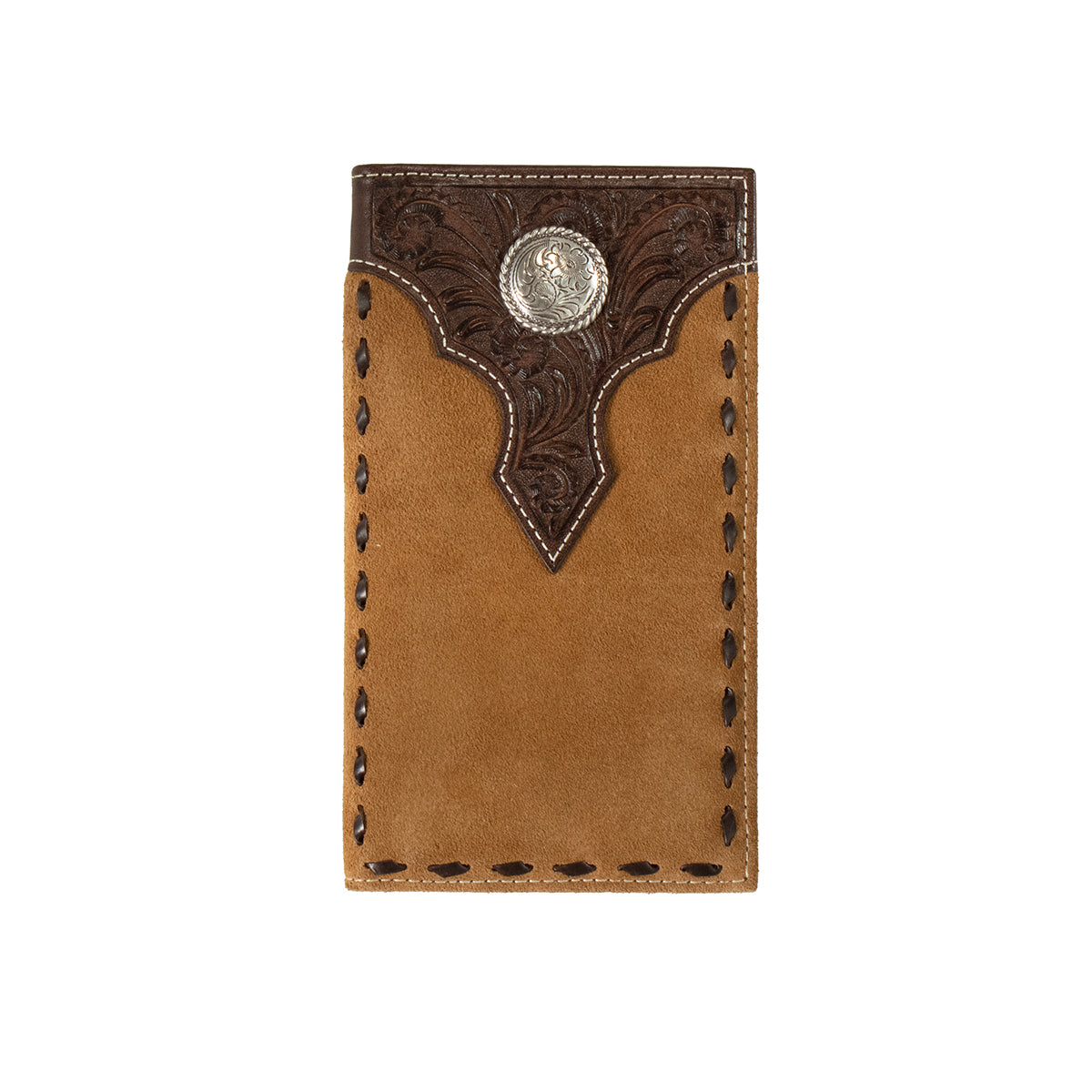 Men's Nocona Tan Rodeo Style Roughout Body Wallet N500045808 - Crazy House Western Wear